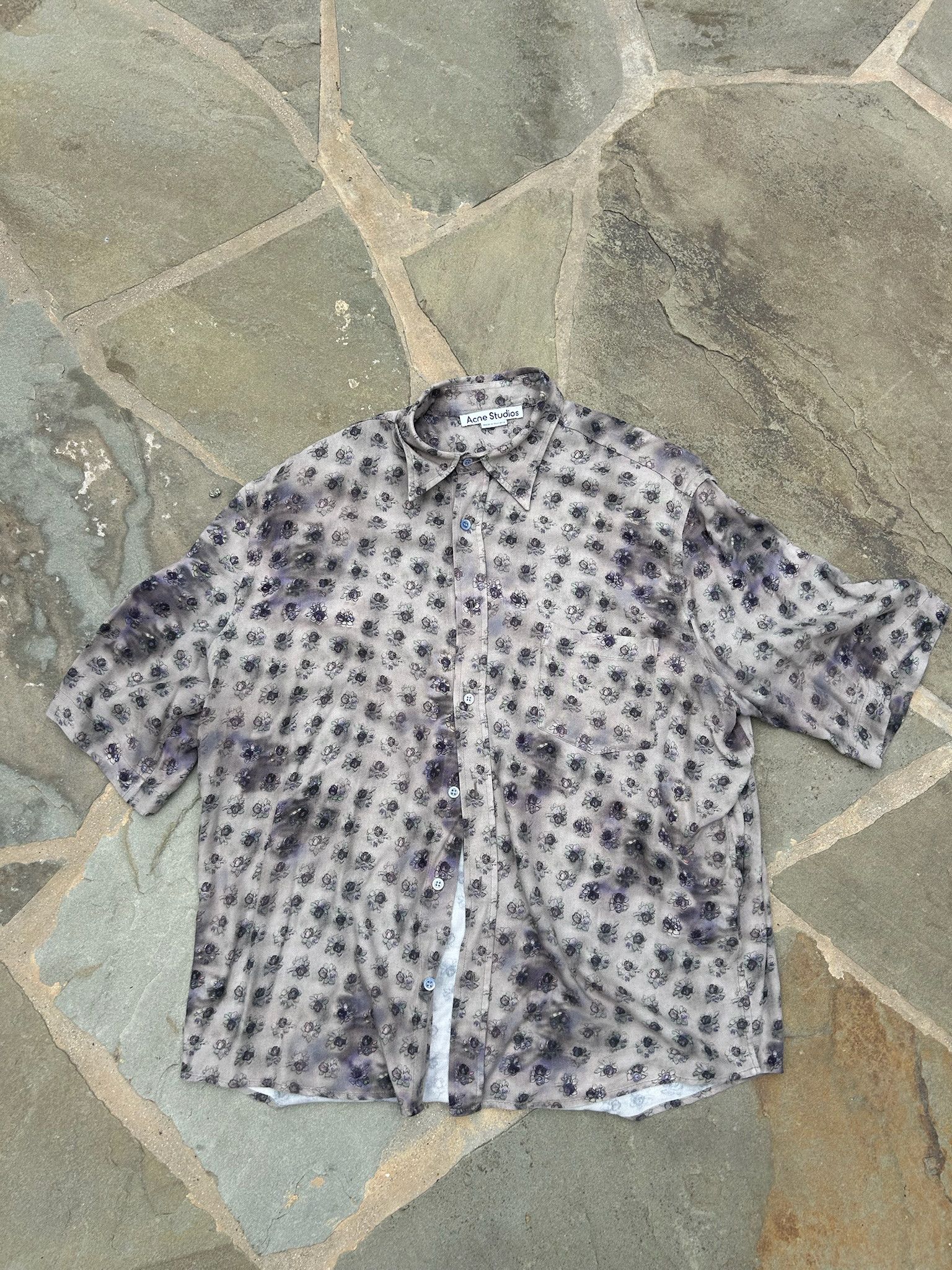 Acne Studios Acne Studios Short Sleeve Button Up Size US M / EU 48-50 / 2 - 1 Thumbnail
