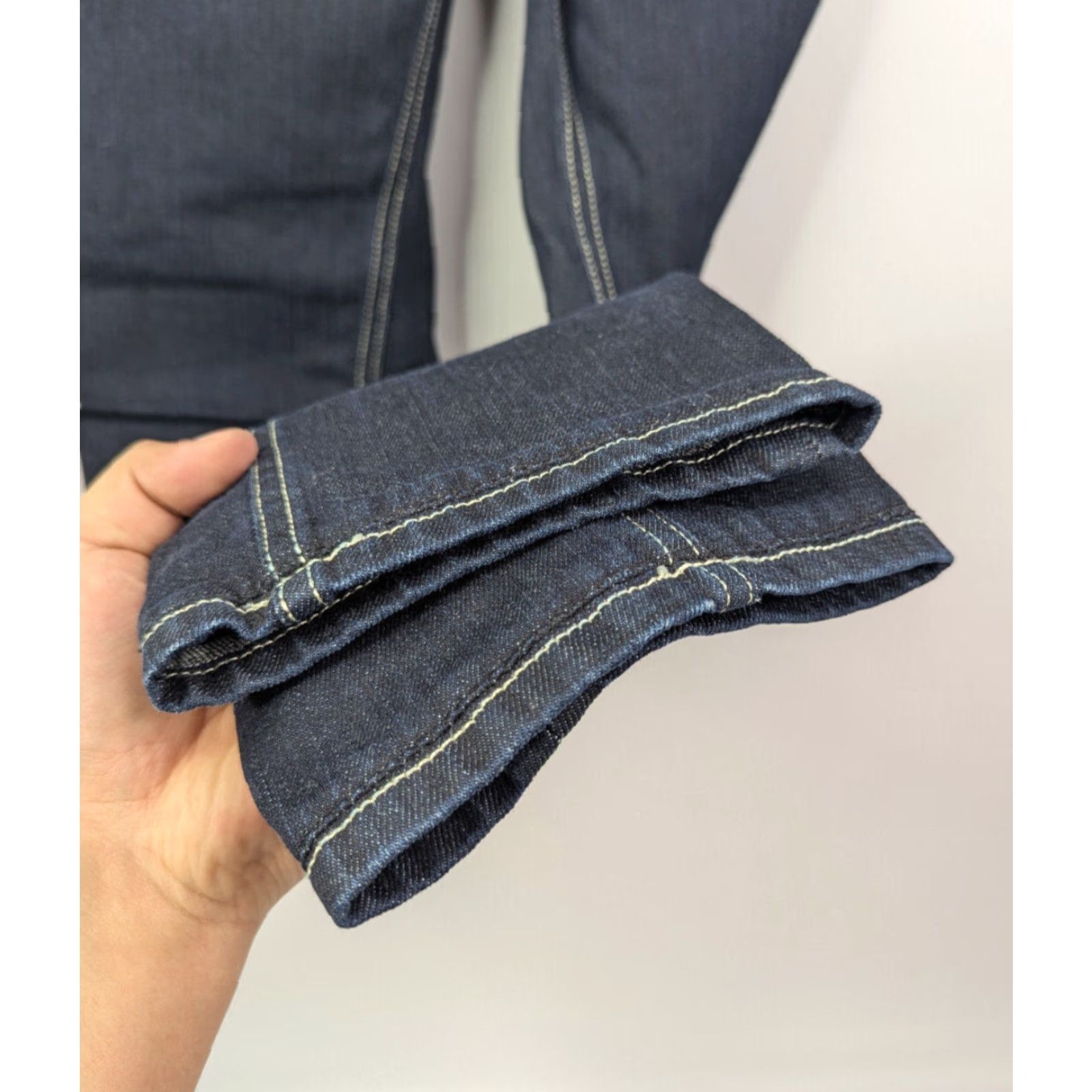 Diesel Diesel Jeans Womens 27x28 Brucke Stretch Low Rise Blue Denim Dark Wash Italy Size 27" / US 4 / IT 40 - 3 Thumbnail