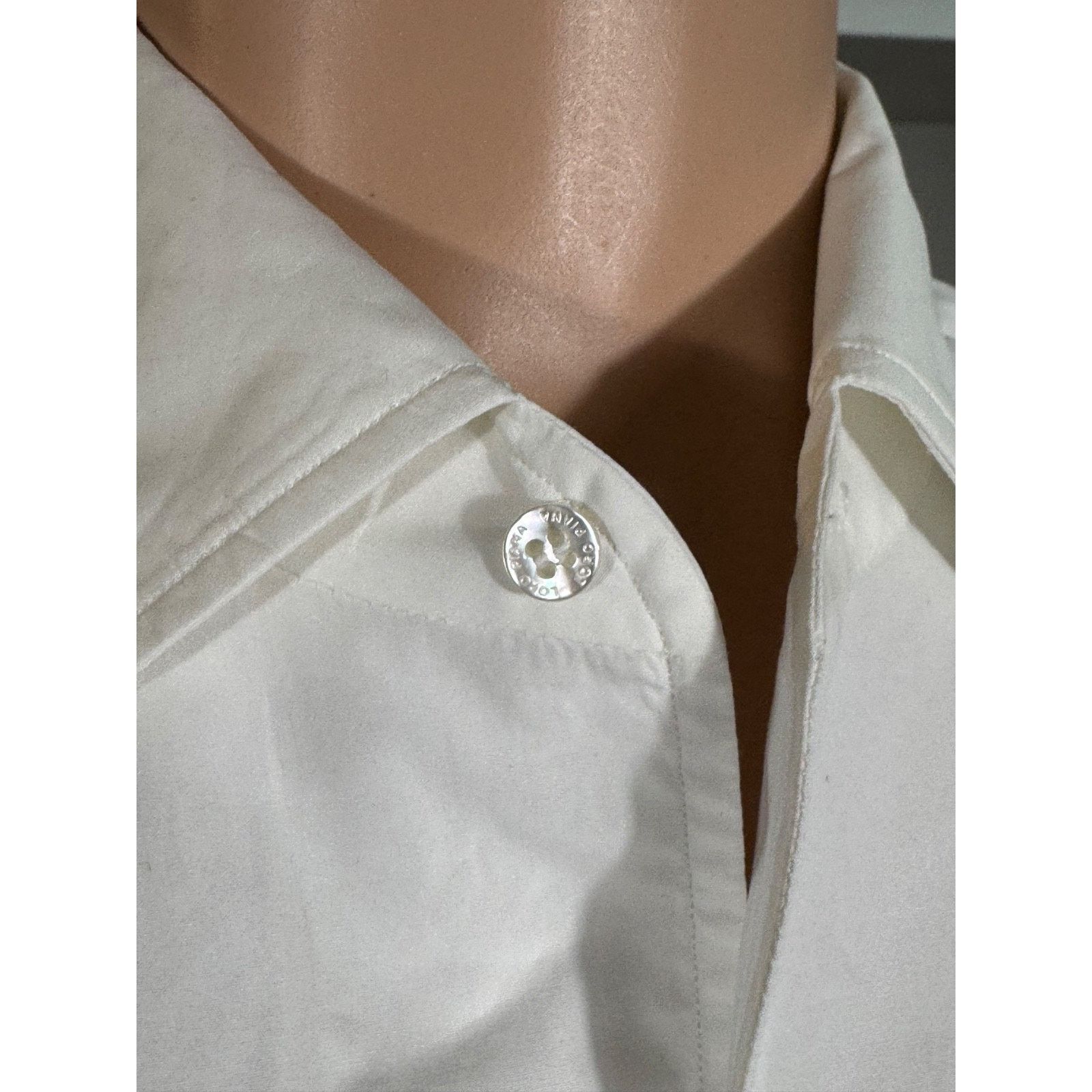 Loro Piana Loro Piana Andre White Poplin Dress Shirt Large Cotton Size US L / EU 52-54 / 3 - 8 Thumbnail