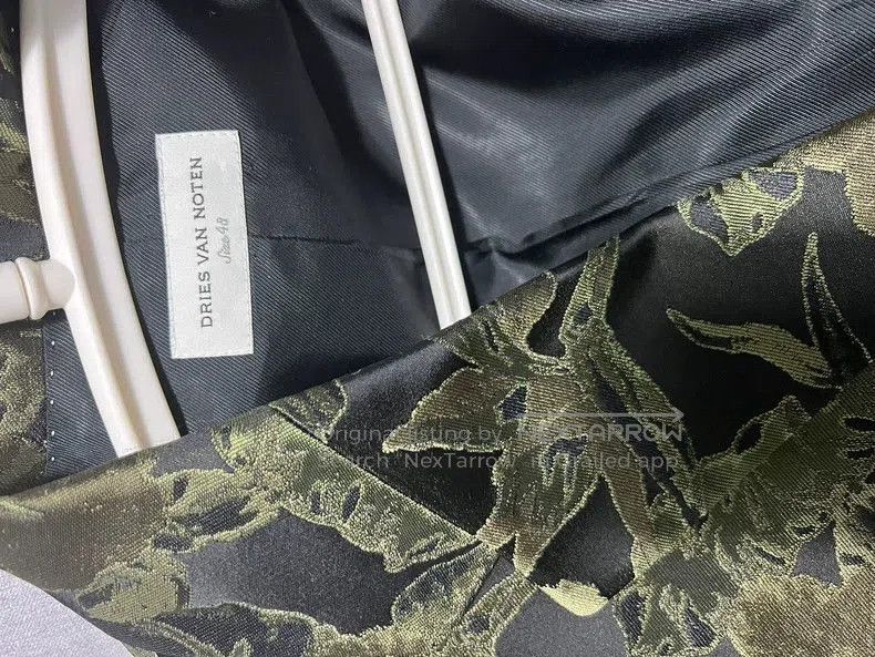 Dries Van Noten Dries Van Noten Green Jacquard Blazer. Size US M / EU 48-50 / 2 - 6 Thumbnail