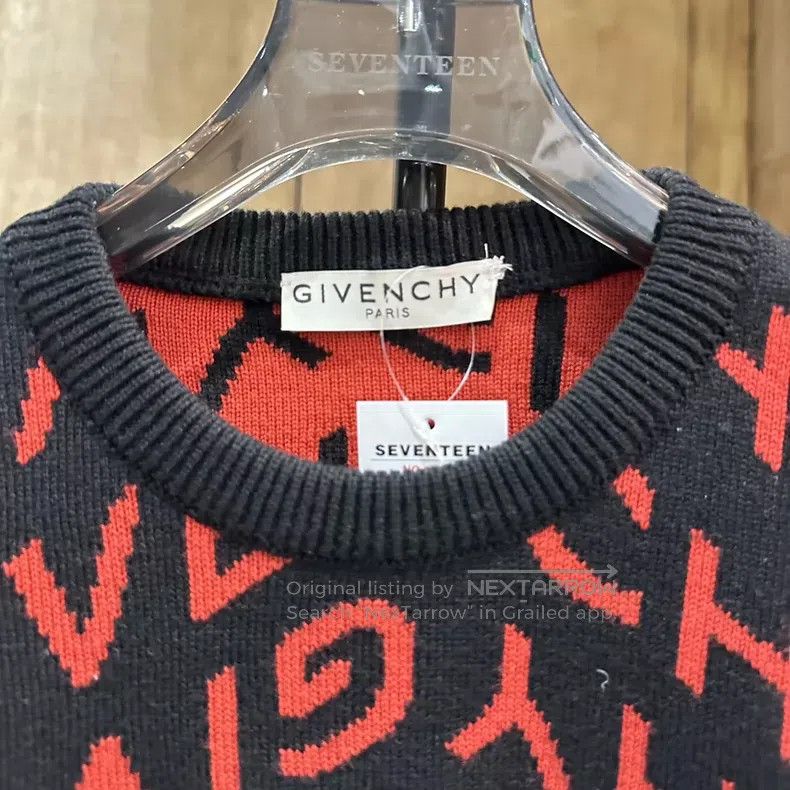 Givenchy Givenchy All-Over Printed Black and Red Logo Letter Sweate Size US M / EU 48-50 / 2 - 5 Thumbnail