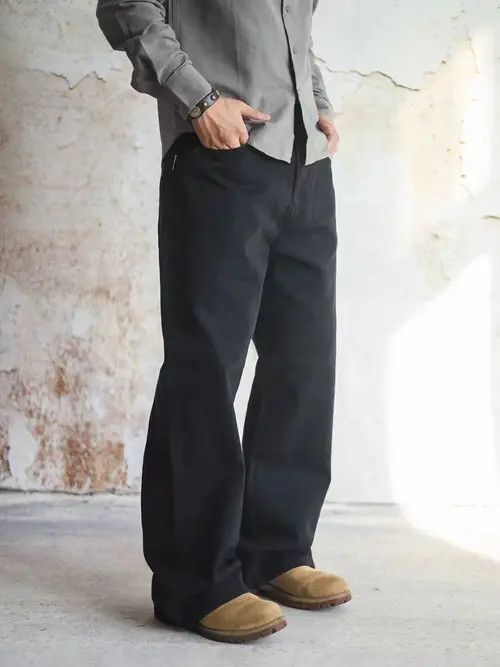 Japanese Brand Ishida x Junna Vintage Black Jeans Loose Casual Trousers Size US 34 / EU 50 - 2 Thumbnail