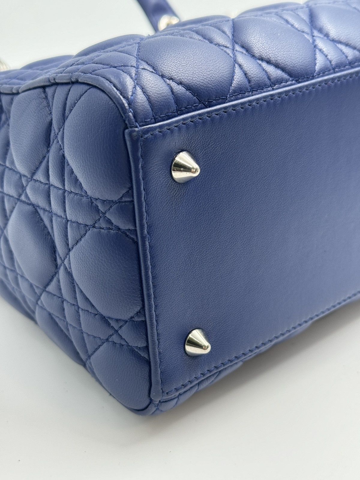 Christian Dior Monsieur Lady Dior medium size handbag blue Size ONE SIZE - 13 Thumbnail