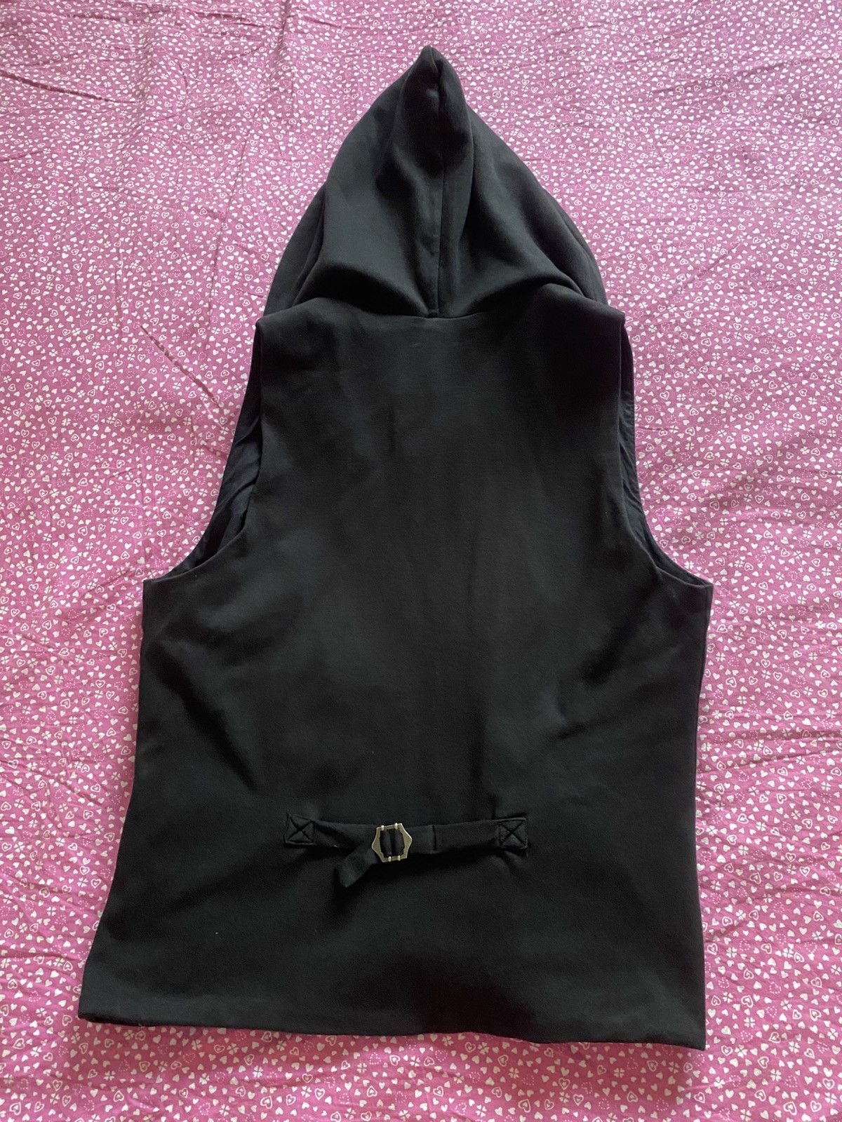 Other Rare Streetwear Hybrid – Sleek Black Vest w/ Hood Size M / US 6-8 / IT 42-44 - 2 Thumbnail