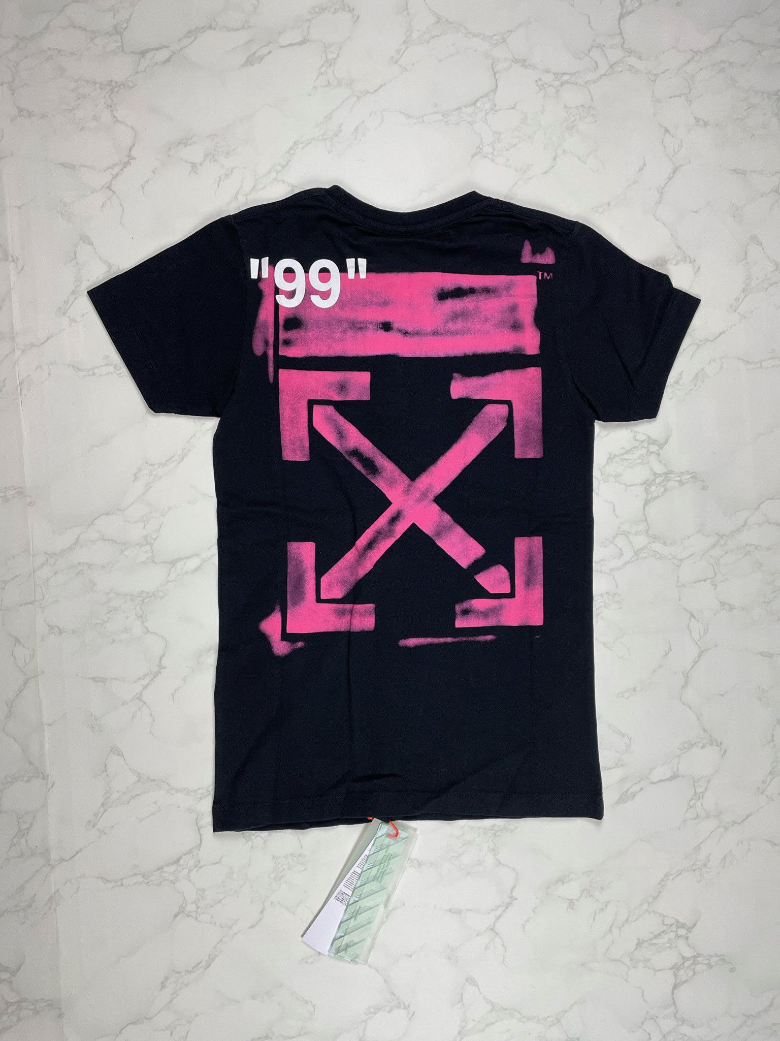 Off-White 🔥[SALE]🔥 Off-White Black Stencil Logo Slim Tee Size US XXS / EU 40 - 2 Thumbnail