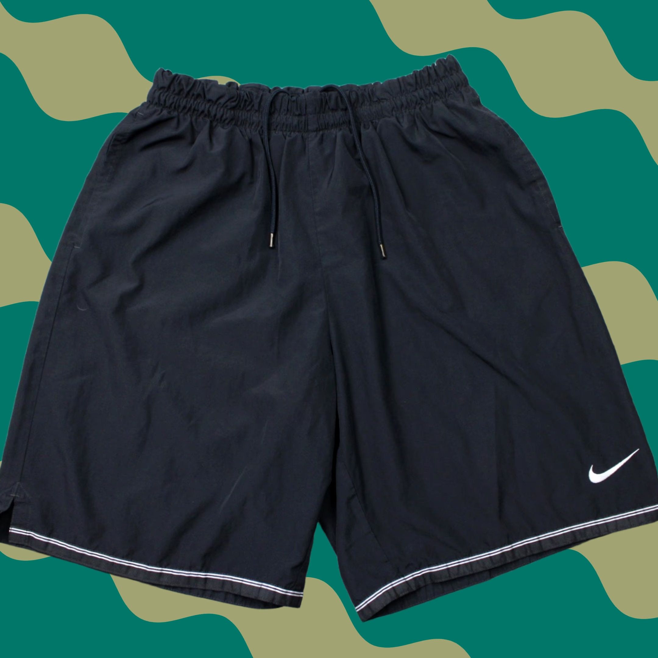 Nike VTG Nike Agassi Tennis Shorts Mens Large Black 1990s Olympic Challenge Court Tennis Shorts Men Large Black 90s Nike Size US 33 - 1 Thumbnail