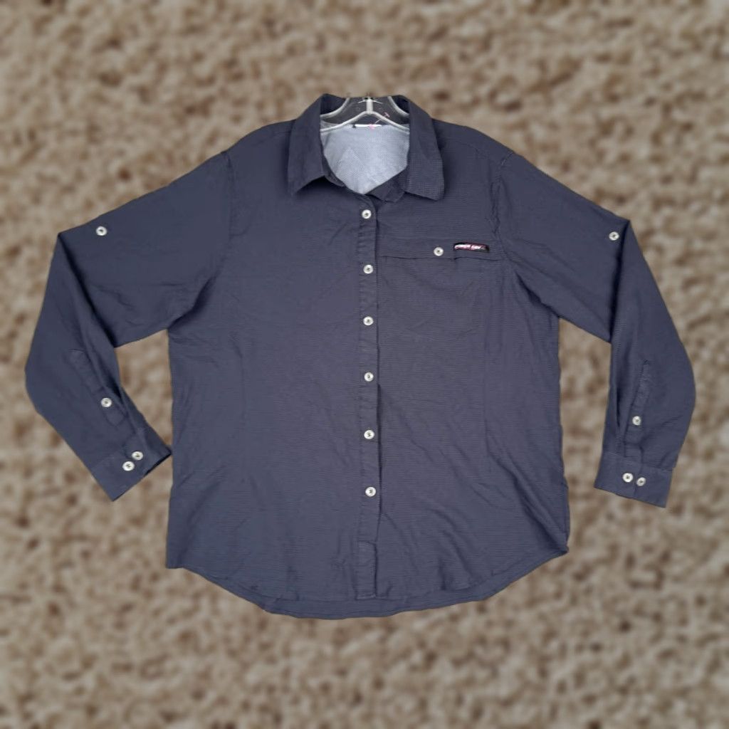 Vintage Little Donkey Andy Shirt Men Large Blue Button Up Fish Angler Vented Long Sleeve Size US L / EU 52-54 / 3 - 1 Thumbnail