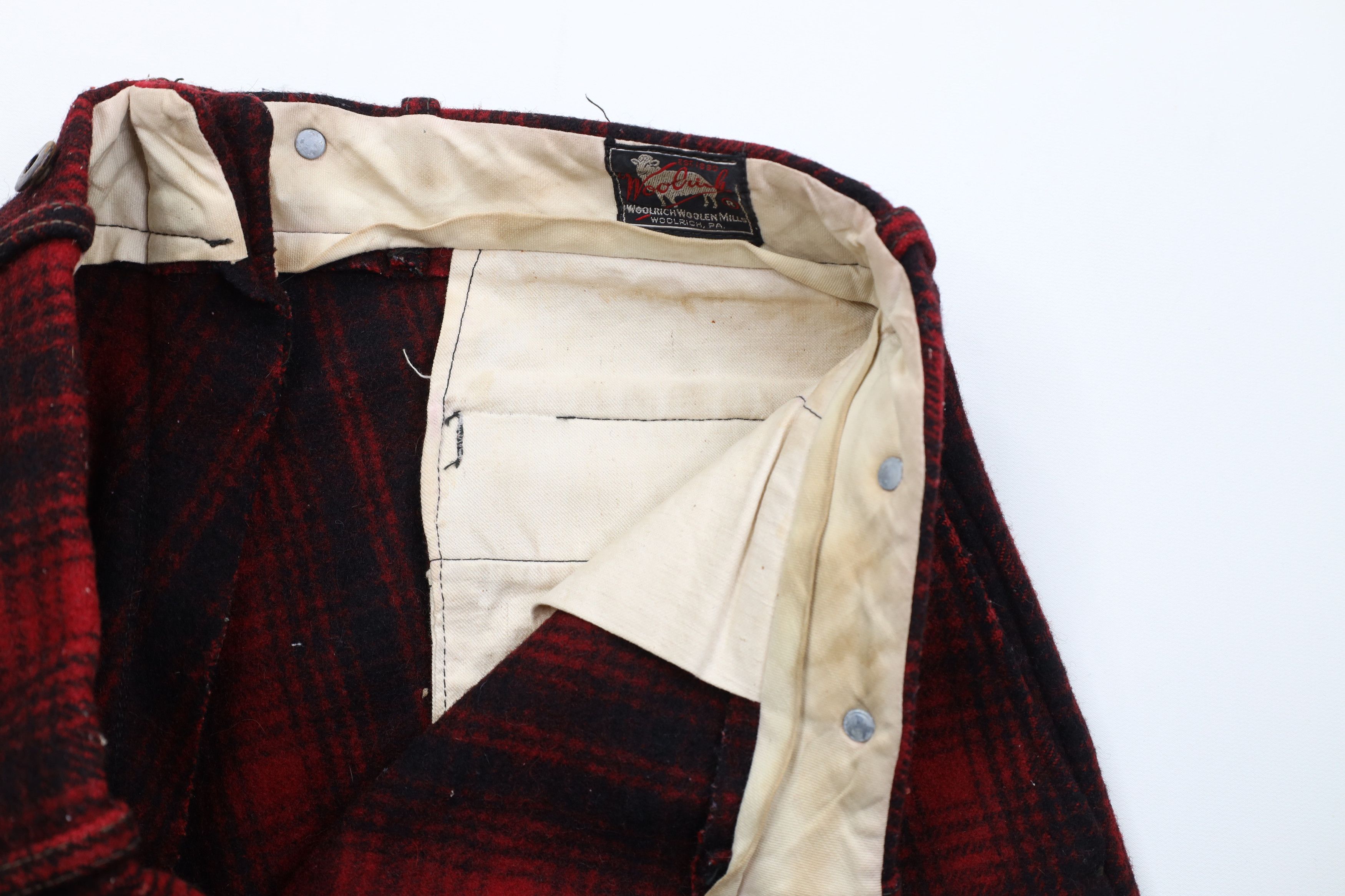 Woolrich Woolen Mills Vintage 70s Woolrich Heavy Wool Knickers Pants Plaid USA Size US 38 / EU 54 - 10 Thumbnail