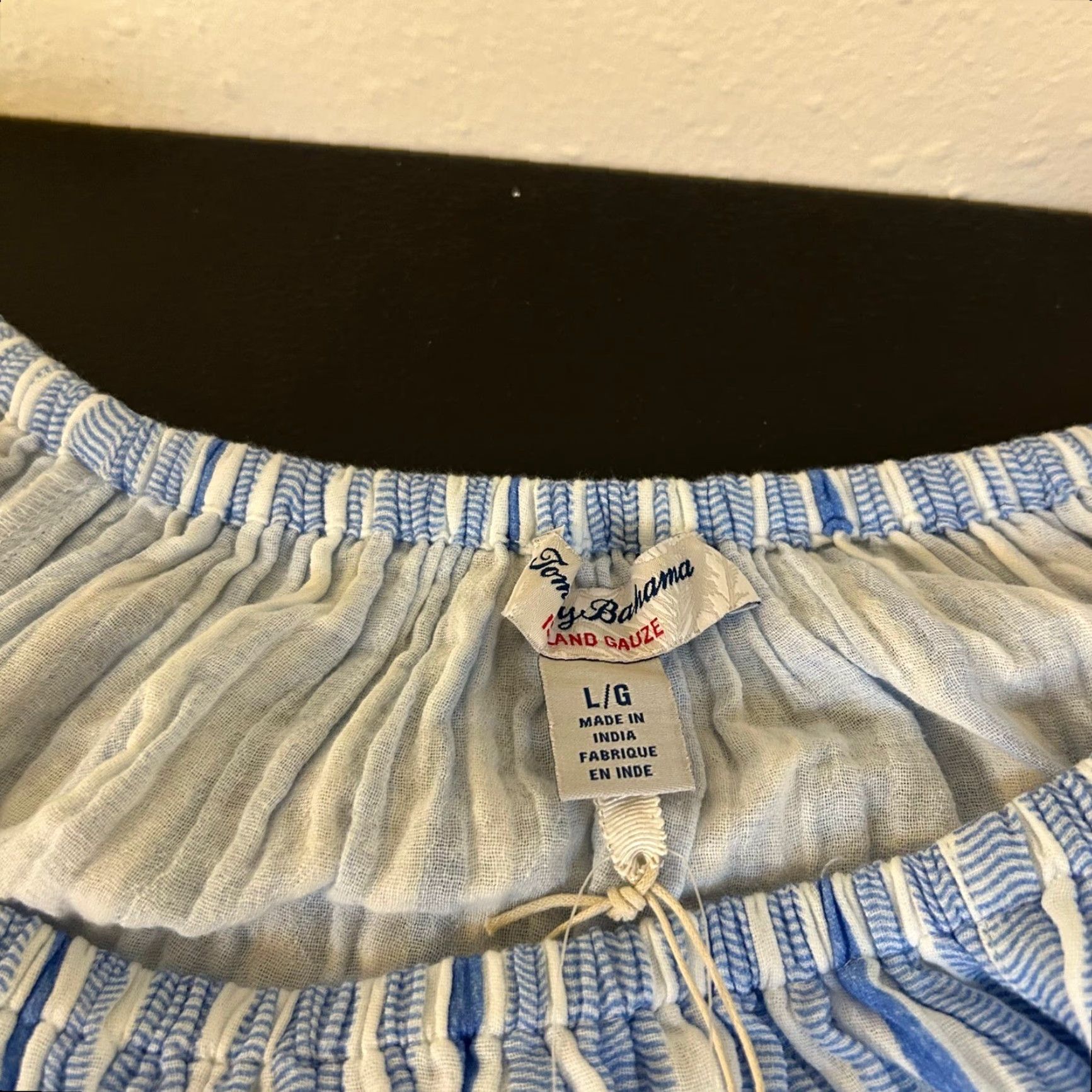 Tommy Bahama TOMMY BAHA MA Island Gauze Villa Solstice Off-the-Shoulder Dress Blue Women Large Size L / US 10 / IT 46 - 4 Thumbnail