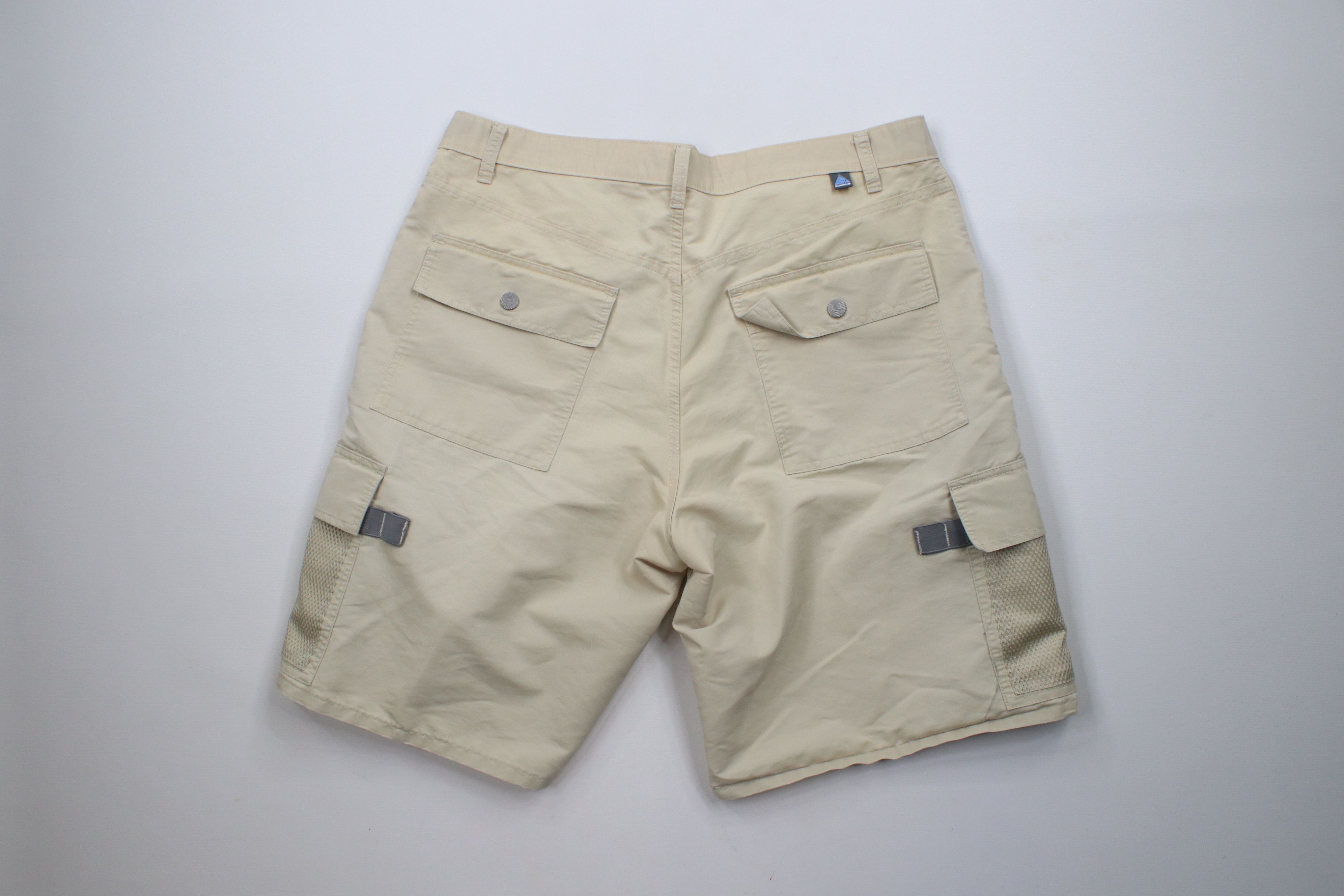 Levi's × Vintage Vintage 90s Levis Silvertab Mesh Pocket Cargo Shorts Beige Size US 36 / EU 52 - 9 Thumbnail