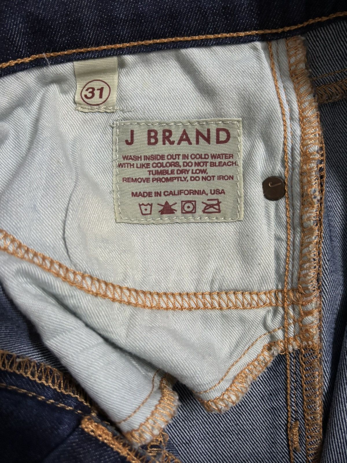 J Brand Vintage J Brand Dark Blue Wash Flare Bell Bottom Jeans Size 31" - 16 Thumbnail