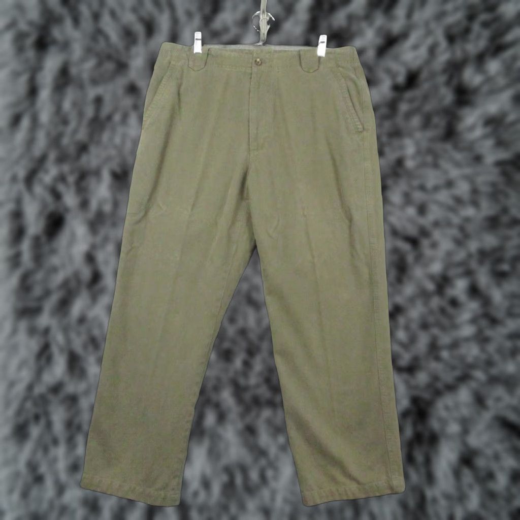 Polo Ralph Lauren VINTAGE Polo Ralph Lauren Pant Men 36 Corduroy Flat Front Wide Leg Brown Corduroy Pants Polo Ralph Lauren Mens 90s Classic Size US 36 / EU 52 - 1 Thumbnail