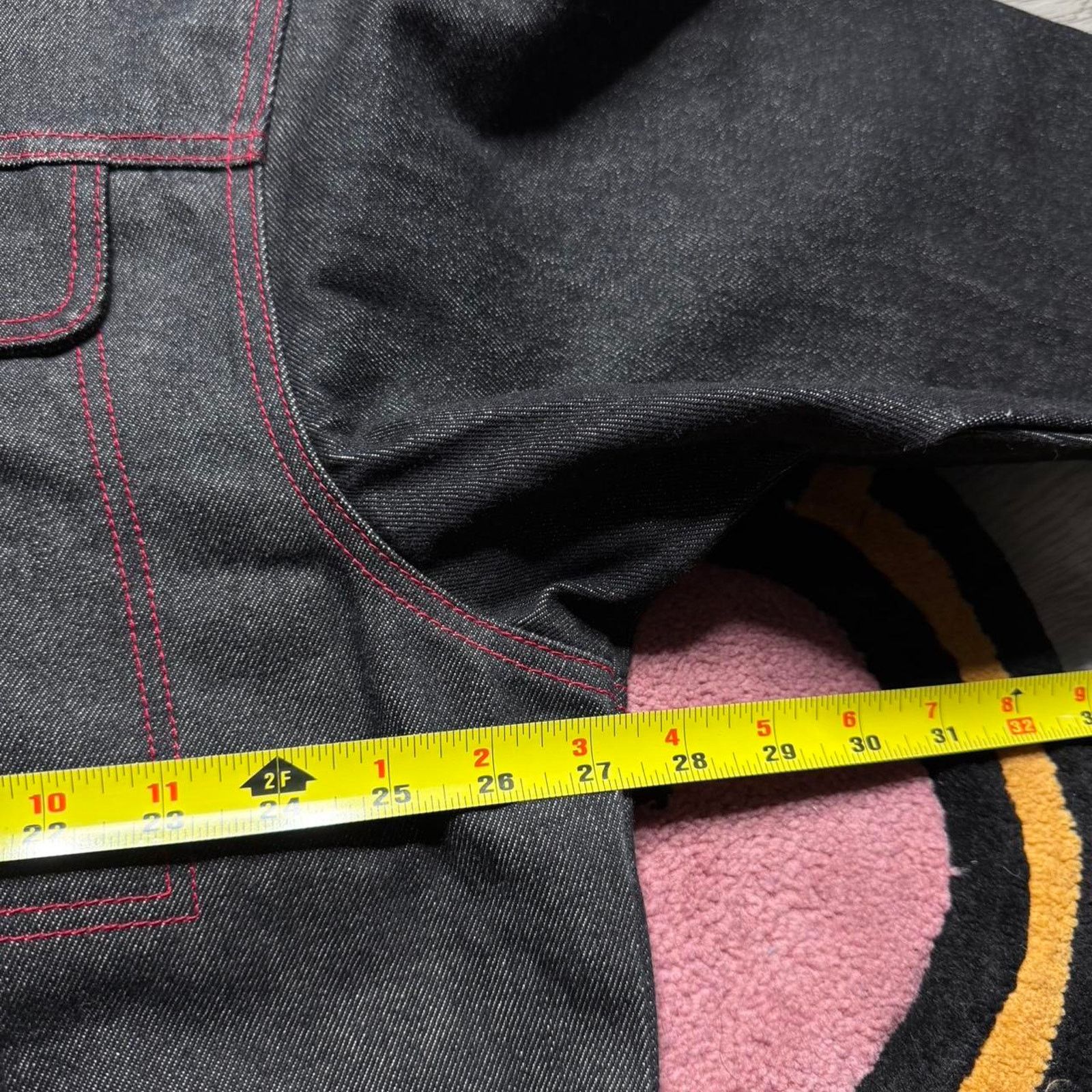 Vintage Vintage Y2K Cool J Embroidered Logo Raw Denim Trucker Jacket Size US XL / EU 56 / 4 - 4 Thumbnail