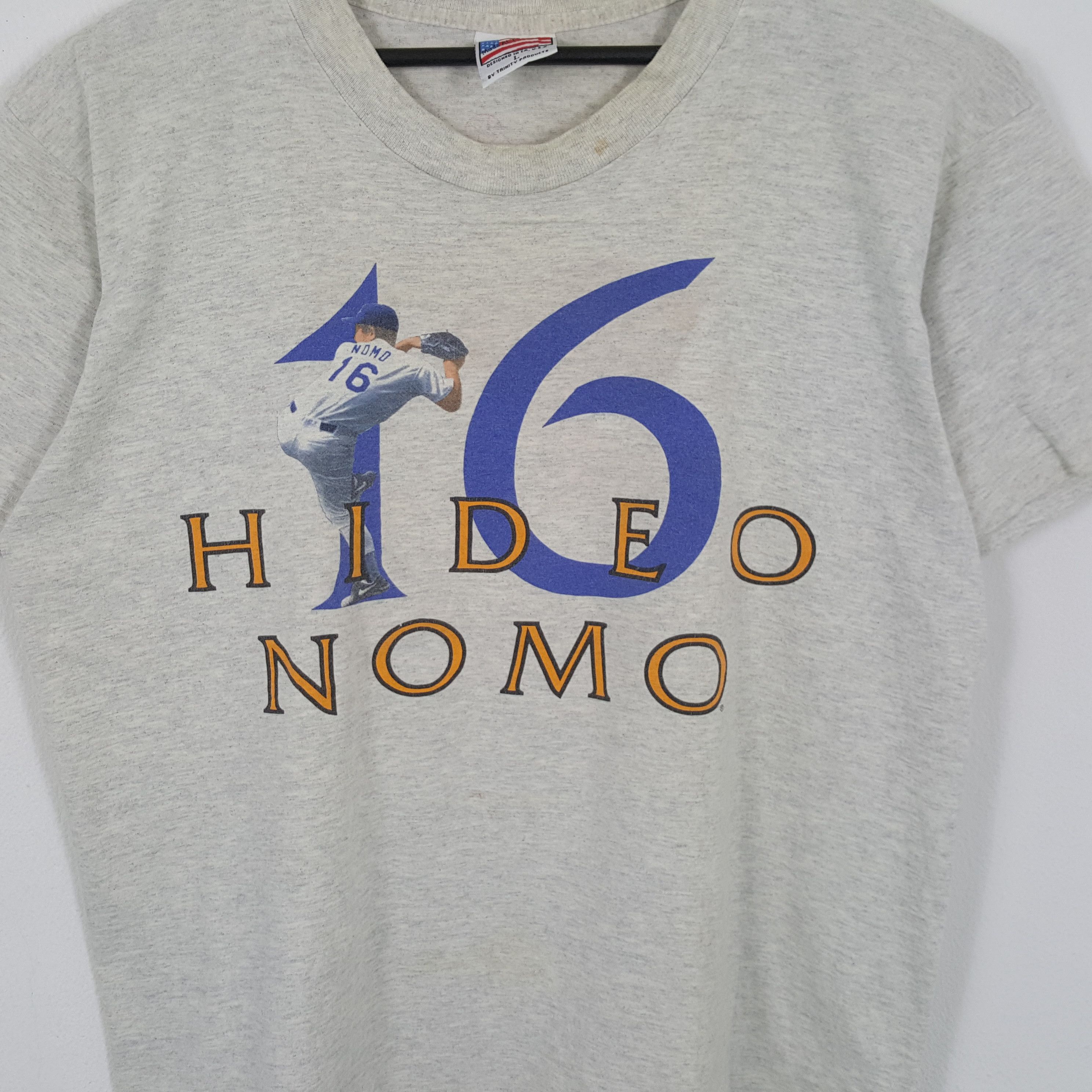 MLB × Vintage Hedio Nomo Professional Baseball Player Vintage Tshirt Size US L / EU 52-54 / 3 - 2 Thumbnail