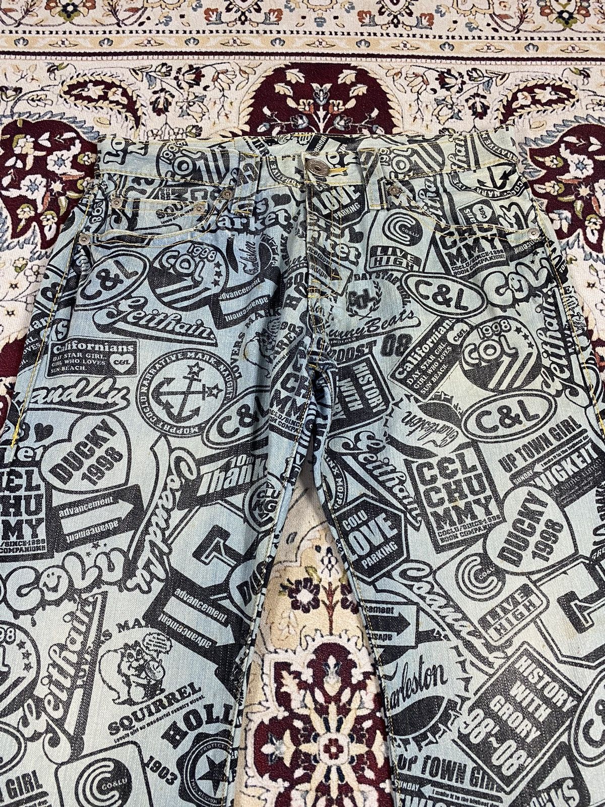 Japanese Brand Japanese brand X co lu co&lu overprint jeans Size US 34 / EU 50 - 17 Thumbnail