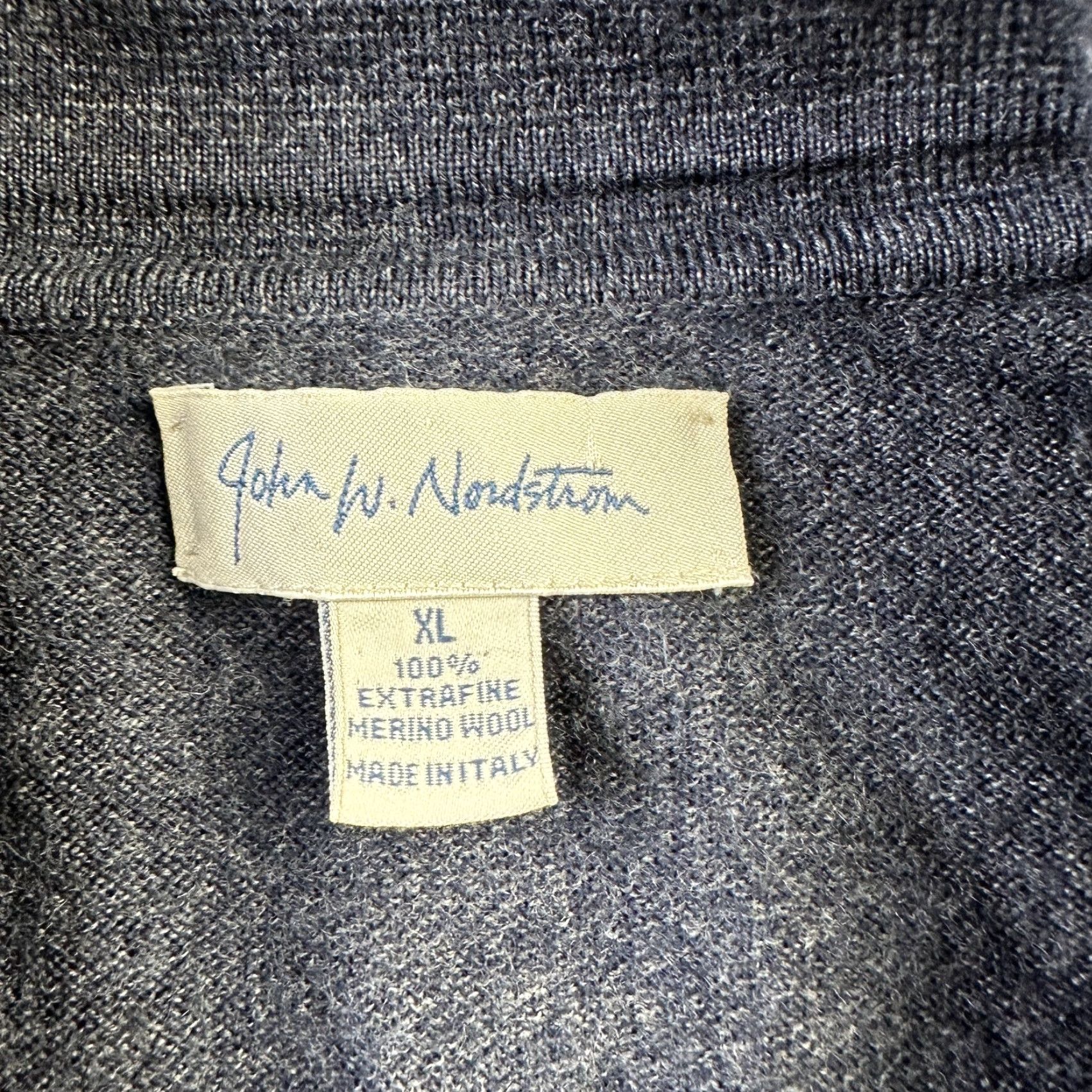 Nordstrom Nordstrom Polo Shirt Mens XL Knit Wool Merino Italy Gr ay Logo Button Vintage? No Polo Shirt Size US XL / EU 56 / 4 - 6 Thumbnail