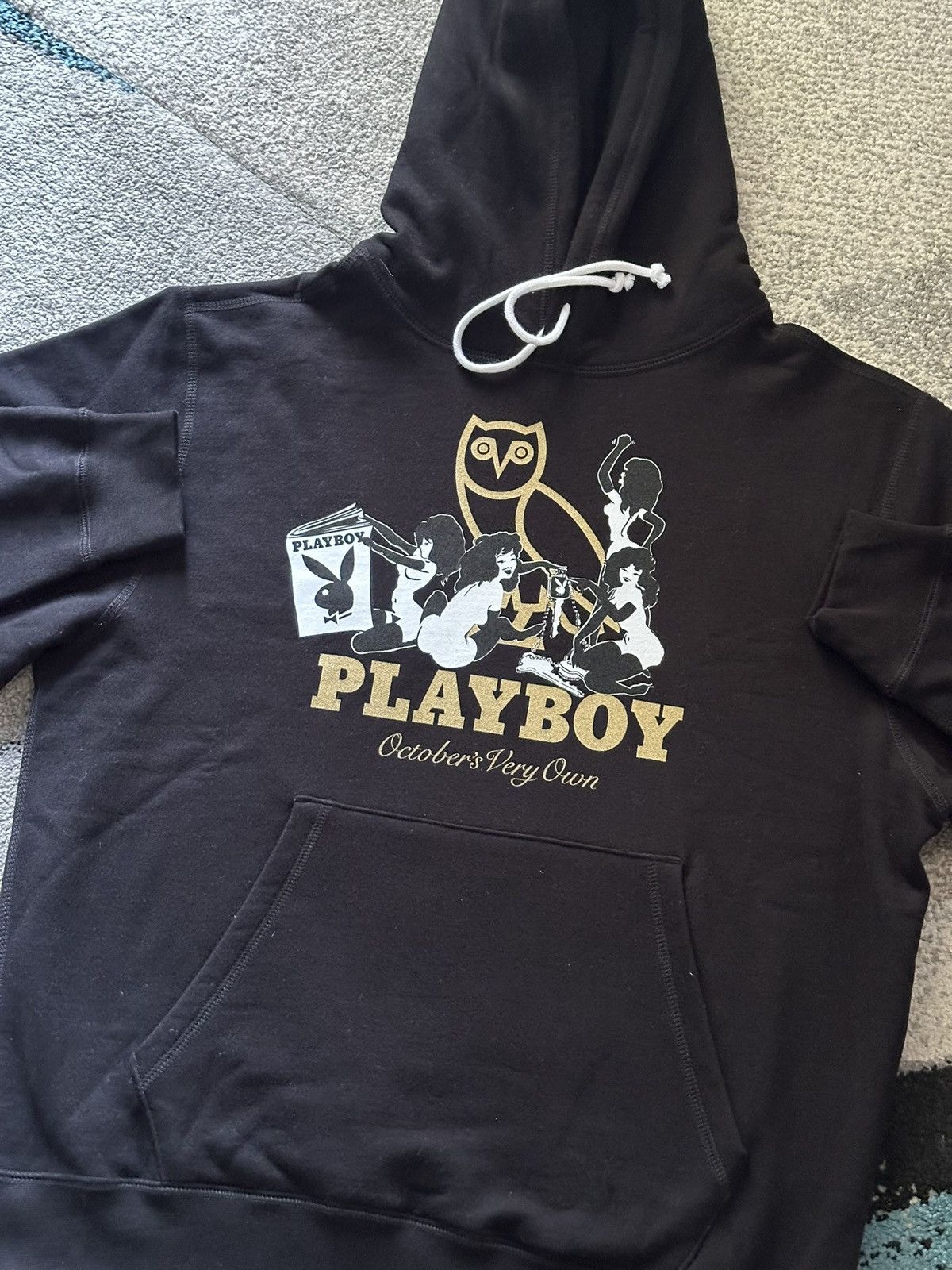 October's Very Own OVO x Playboy Pin-Up Hoodie – Black – Size M – Brand New Size US M / EU 48-50 / 2 - 2 Thumbnail