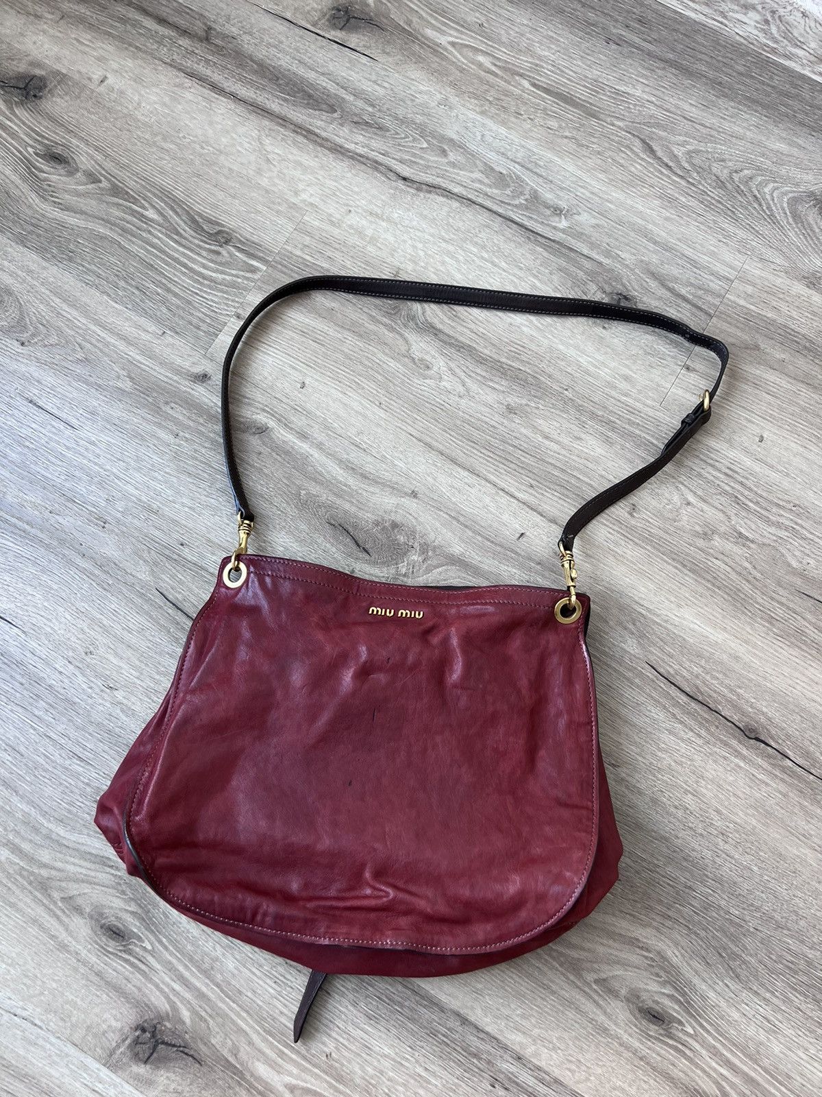 Miu Miu × Prada × Vintage vintage y2k miu miu large shopper handle bag tote leather Size ONE SIZE - 2 Thumbnail