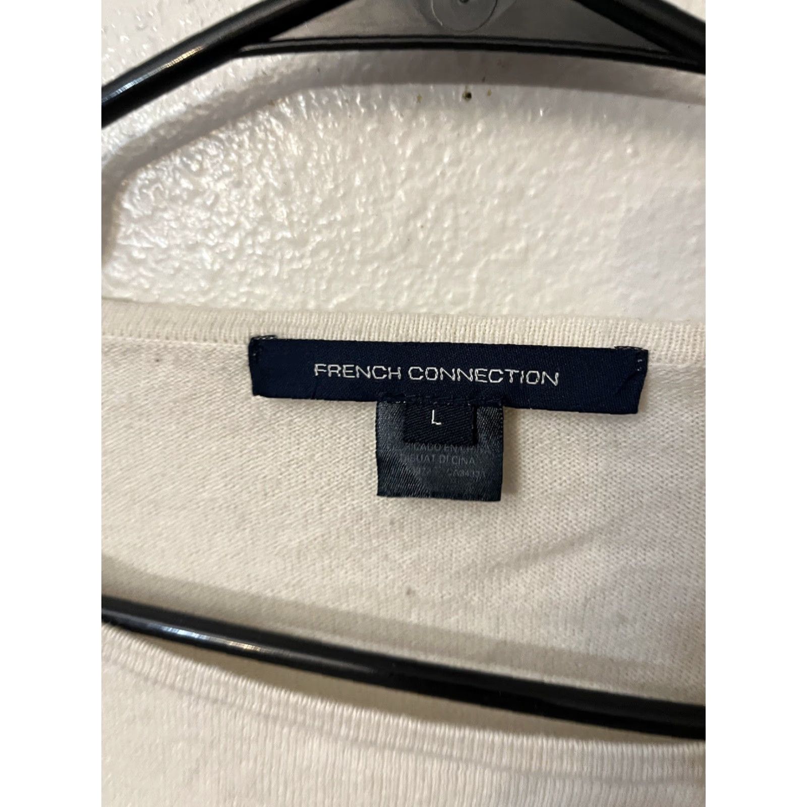 French Connection French Connection Womens Ivory Crop Sweater Size Large Size L / US 10 / IT 46 - 3 Thumbnail