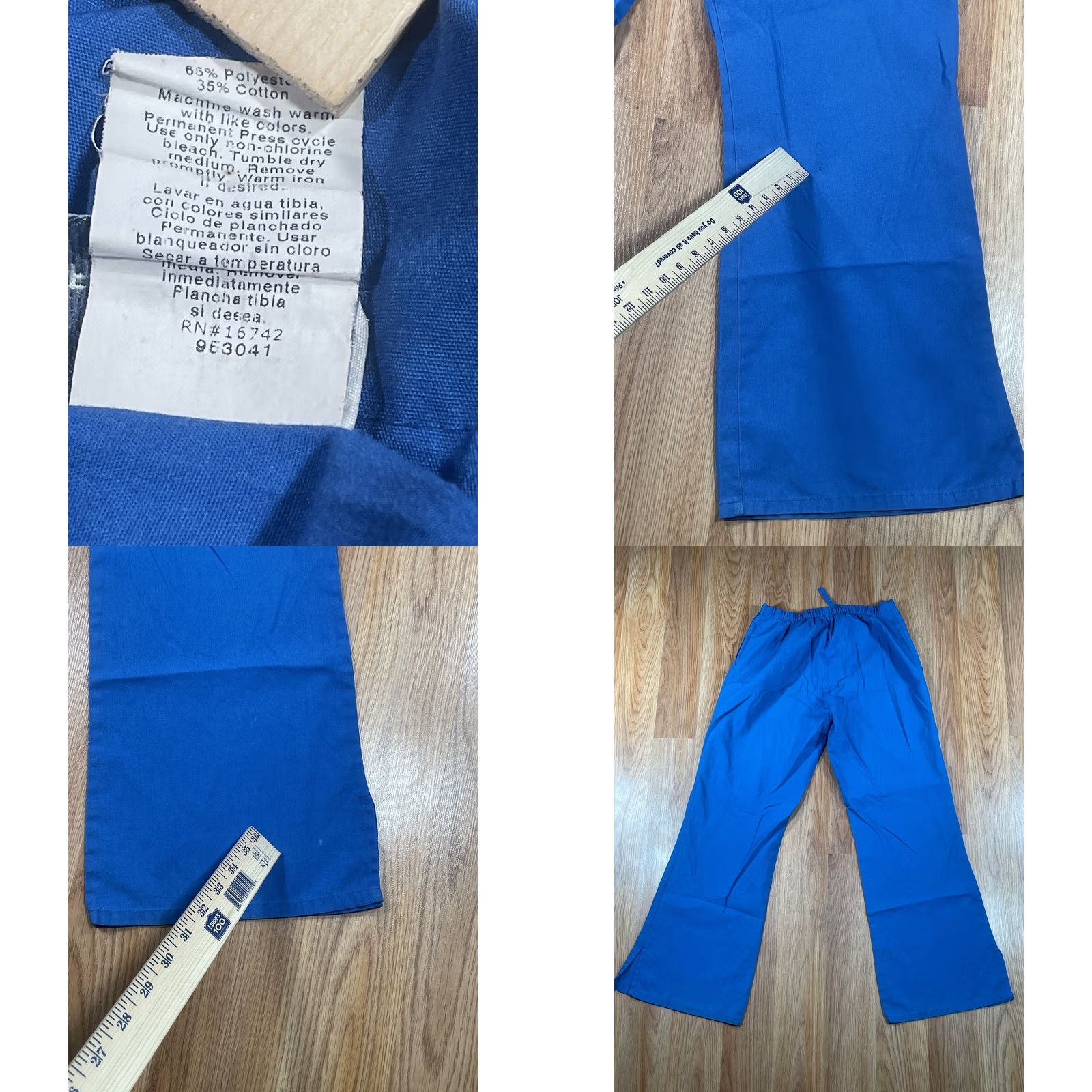 Vintage White Swan Scrub Pants Womens Size XS Fundamental Navy Blue Pull-on Drawstring Size 26" / US 2 / IT 38 - 8 Thumbnail
