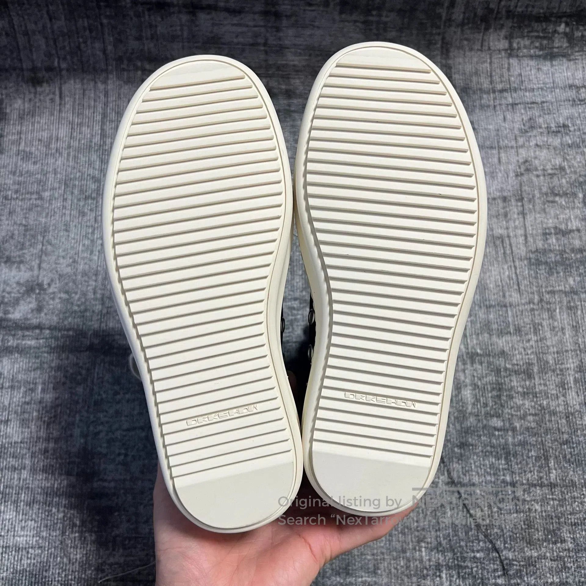 Rick Owens black and white fringe high. Size US 5.5 / IT 35.5 - 7 Thumbnail