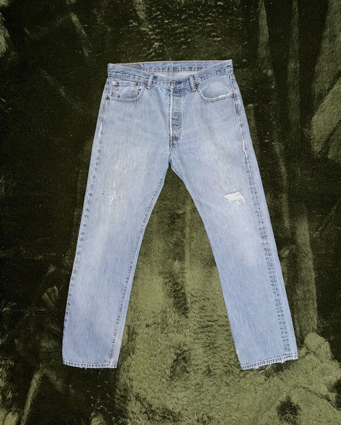 Levi's [W34/L32] Levis 501 Distressed Vintage Wash Denim Pants Size US 34 / EU 50 - 1 Thumbnail