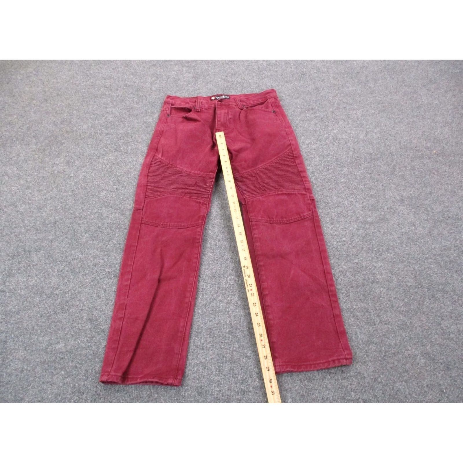 Southpole Southpole Jeans Mens 32 X 32 Red Denim Straight Grunge Faded Skater Distressed Size US 32 / EU 48 - 3 Thumbnail