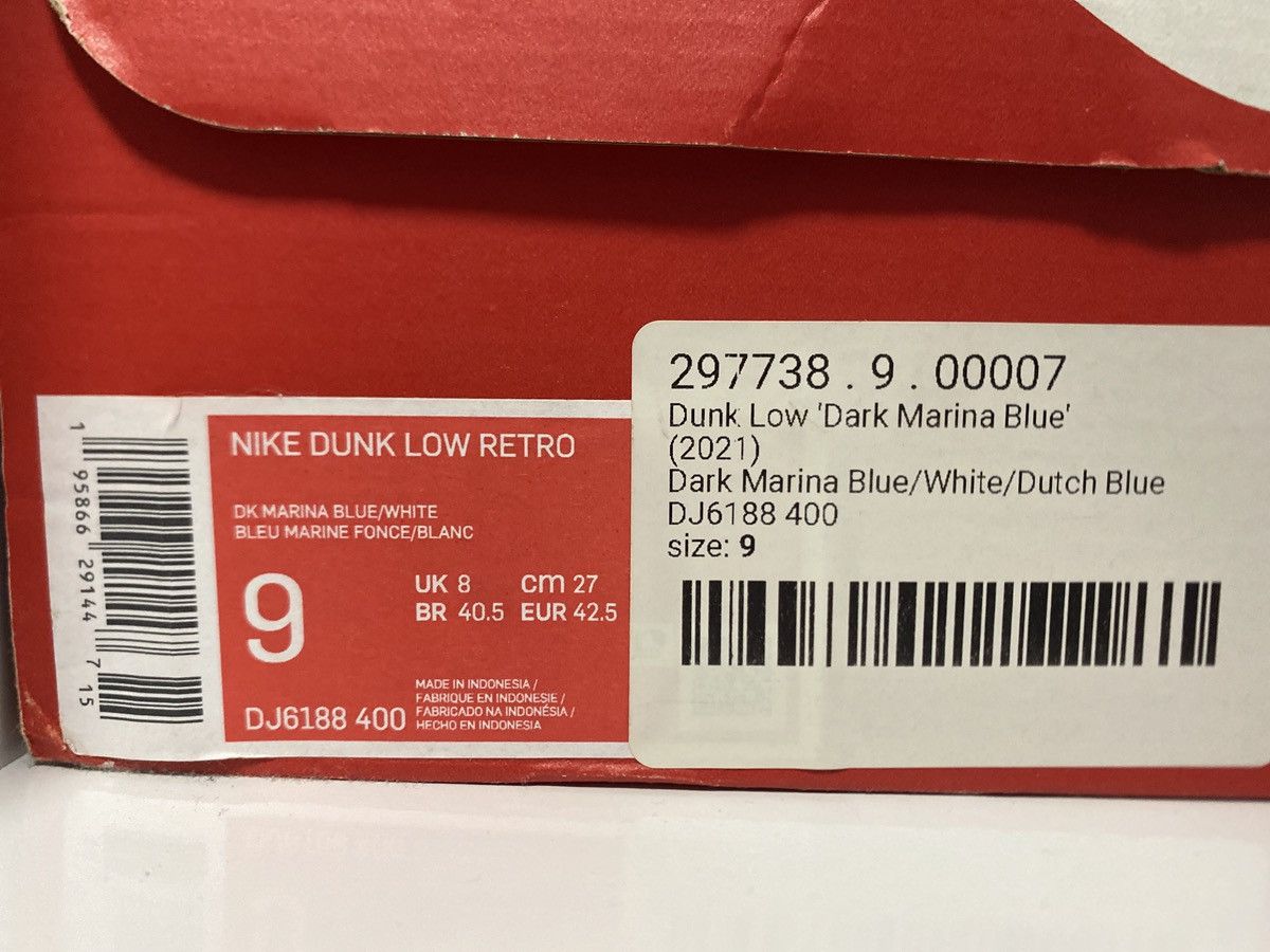 Nike Nike Dunk Low "Dark Marina Blue” Size US 9 / EU 42 - 9 Thumbnail