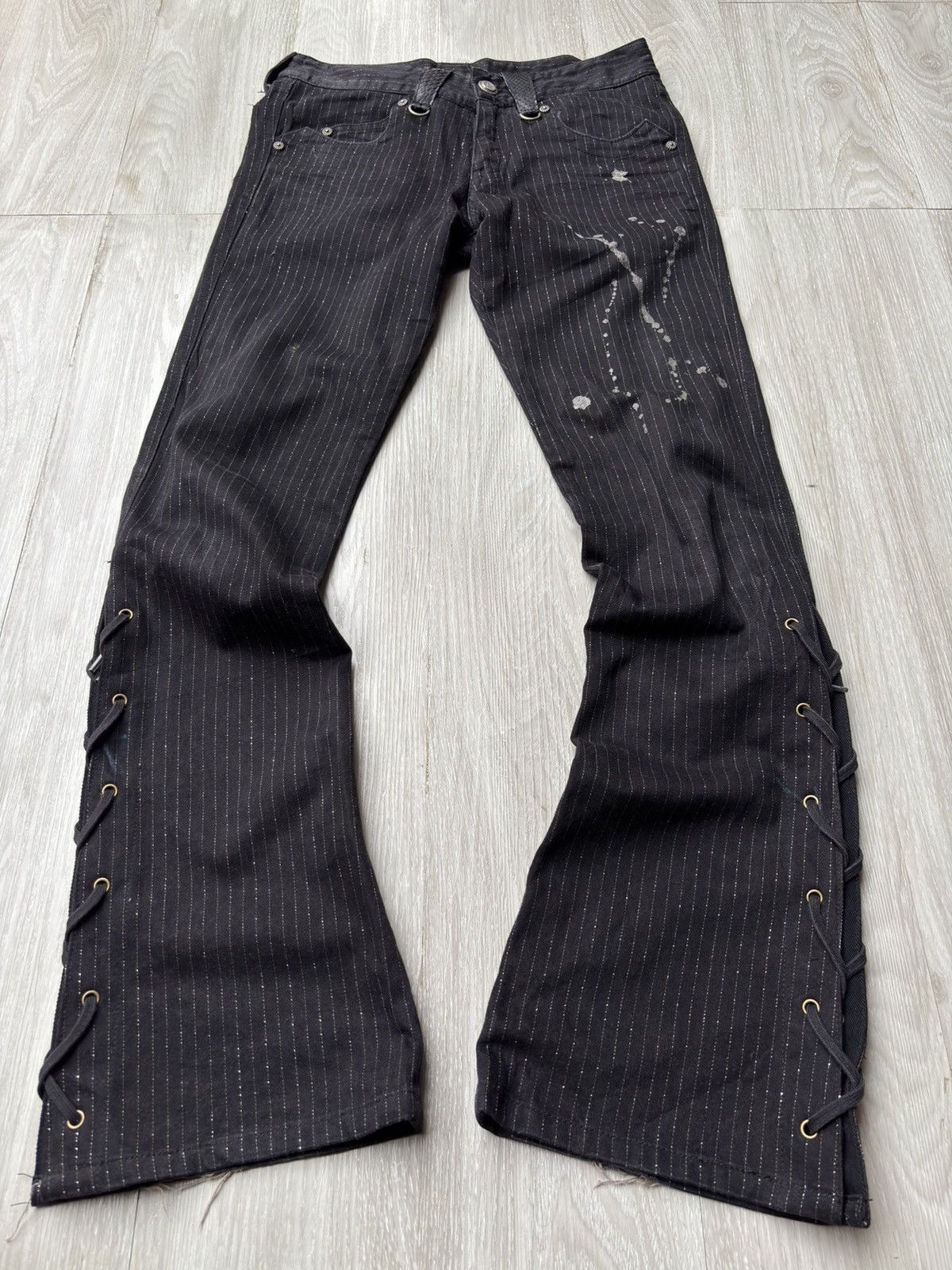 パンツ 2000's archive paint denim pants y2k 2000's archive paint buggy denim y2k - メルカリ