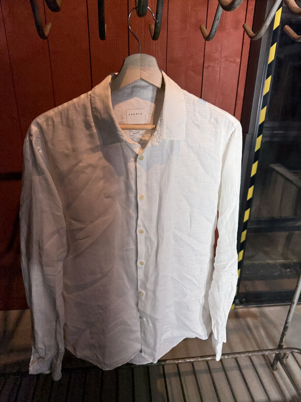 Sandro Linnen Shirt Sandro Size US M / EU 48-50 / 2 - 2 Thumbnail