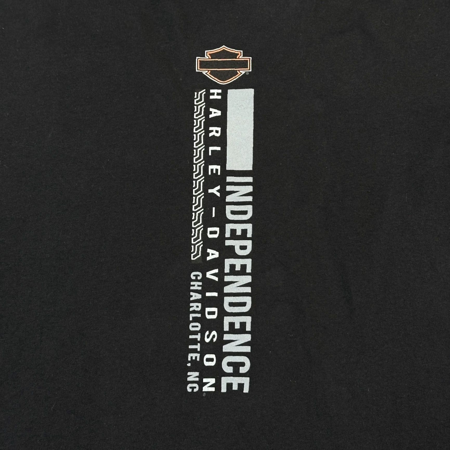 Harley Davidson Harley-Davidson Shirt Women's XL Black Cold Shoulder Flame Logo Motorcycle Biker T-Shirt Size XL / US 12-14 / IT 48-50 - 7 Thumbnail