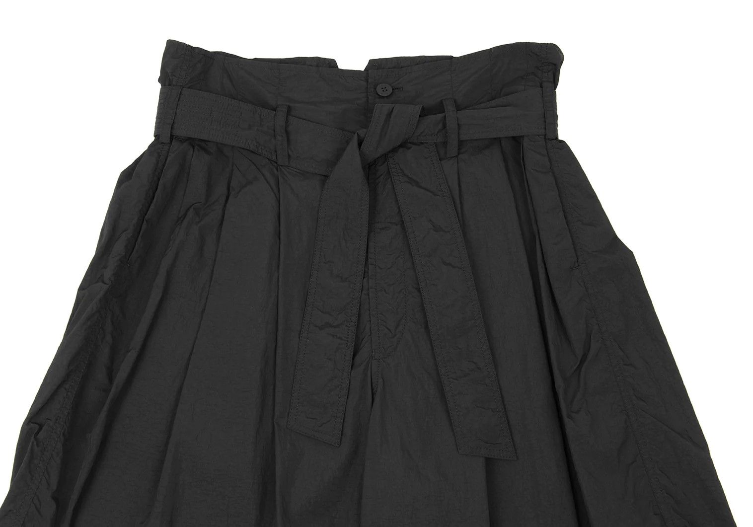 Issey Miyake Nylon Belted Wide Pants in Black Size 3 Size US 34 / EU 50 - 2 Thumbnail
