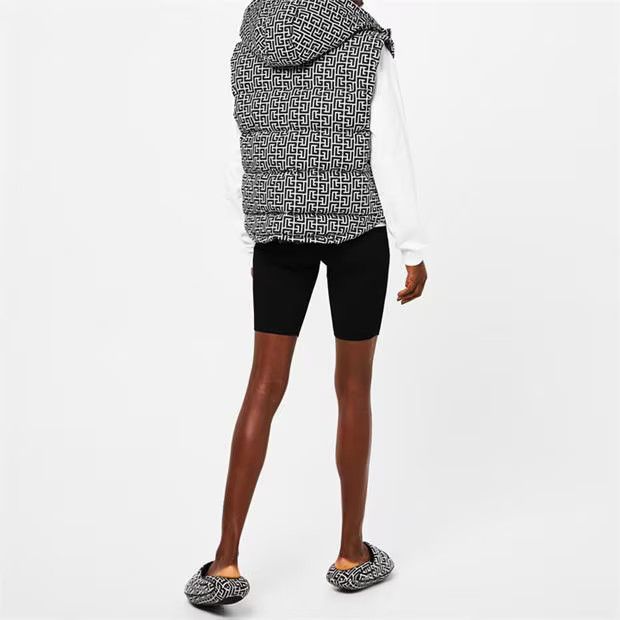 Balmain o1g2r1mq0924 Monogram Padded Gilet in Ivoire & Noir Size XS / US 0-2 / IT 36-38 - 7 Thumbnail