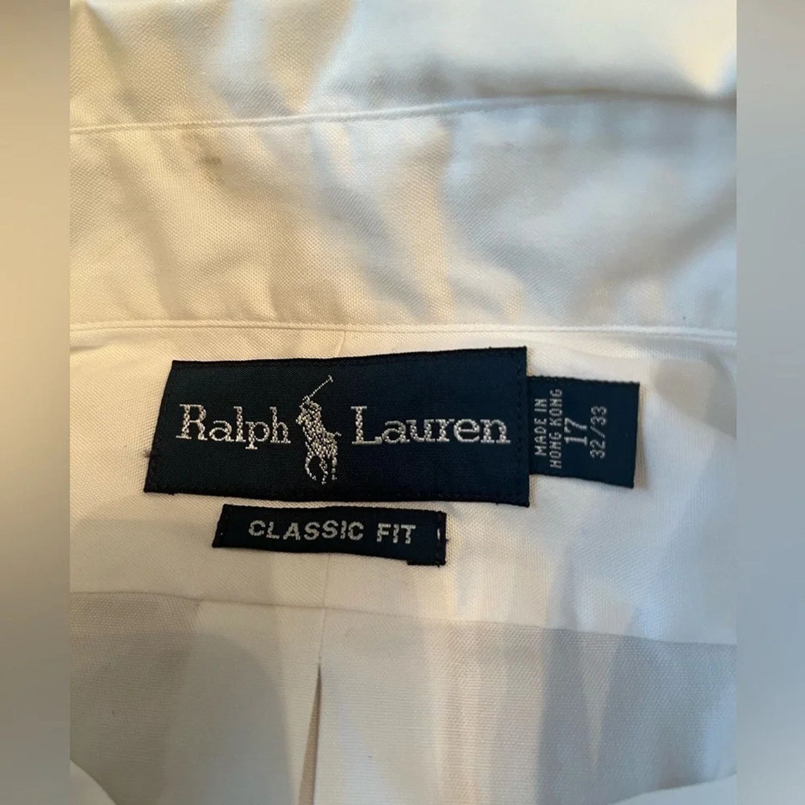 Ralph Lauren Black Label Ralph Lauren Classic Fit Black label dress shirt, 17" neck Size US XL / EU 56 / 4 - 6 Thumbnail