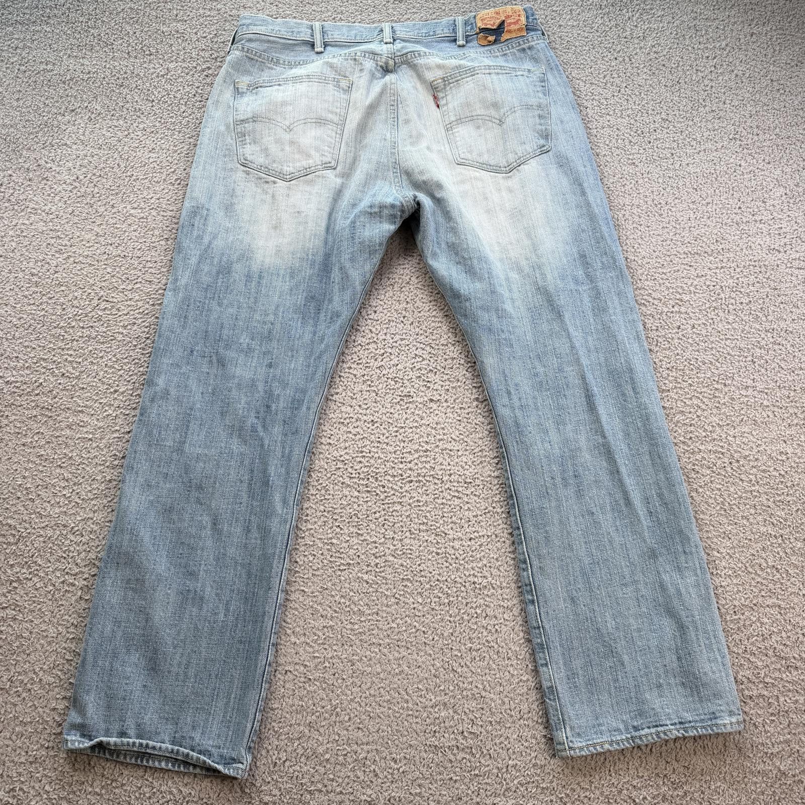 Levi's Levis 514 Straight Leg Jeans Light Wash Mens 38x30 Size US 38 / EU 54 - 2 Thumbnail