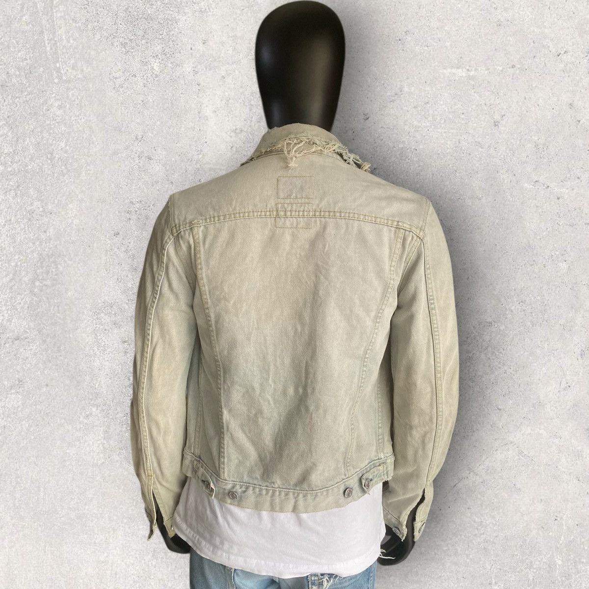 Helmut Lang Vintage Broken Denim Slim Jacket Mid Wash Size US S / EU 44-46 / 1 - 6 Thumbnail
