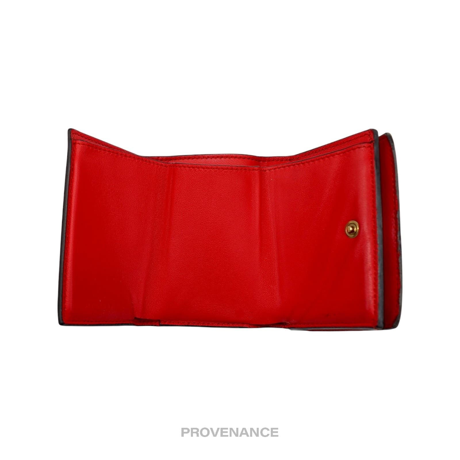 Givenchy 🔴 Givenchy Two Tone Trifold Wallet - Burgundy Leather Size ONE SIZE - 5 Thumbnail