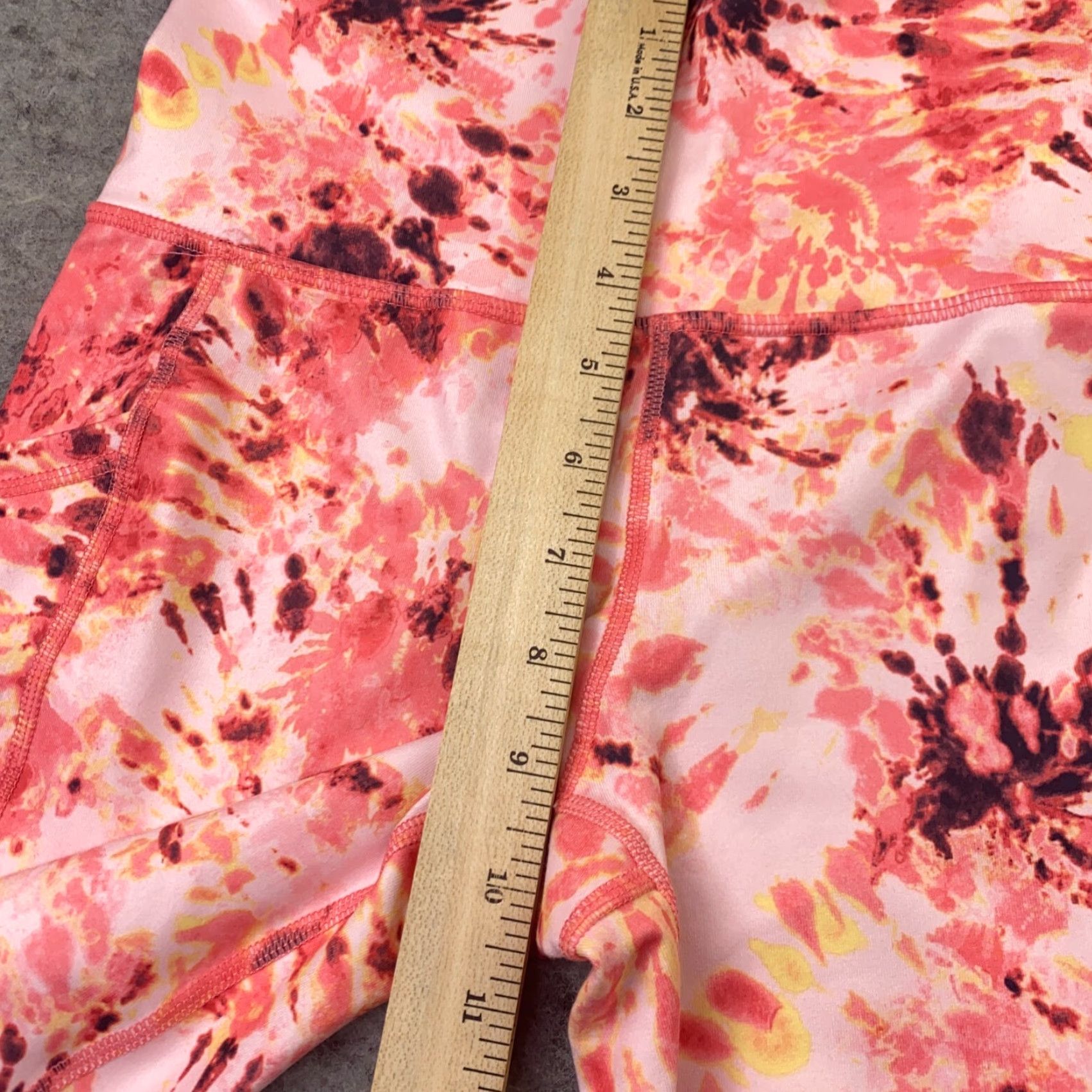 Vintage Ideology Womens Leggings XS Pink Tie-Dye Built-In Pocket Hi-Rise Cropped UPF 50 Size 26" / US 2 / IT 38 - 6 Thumbnail