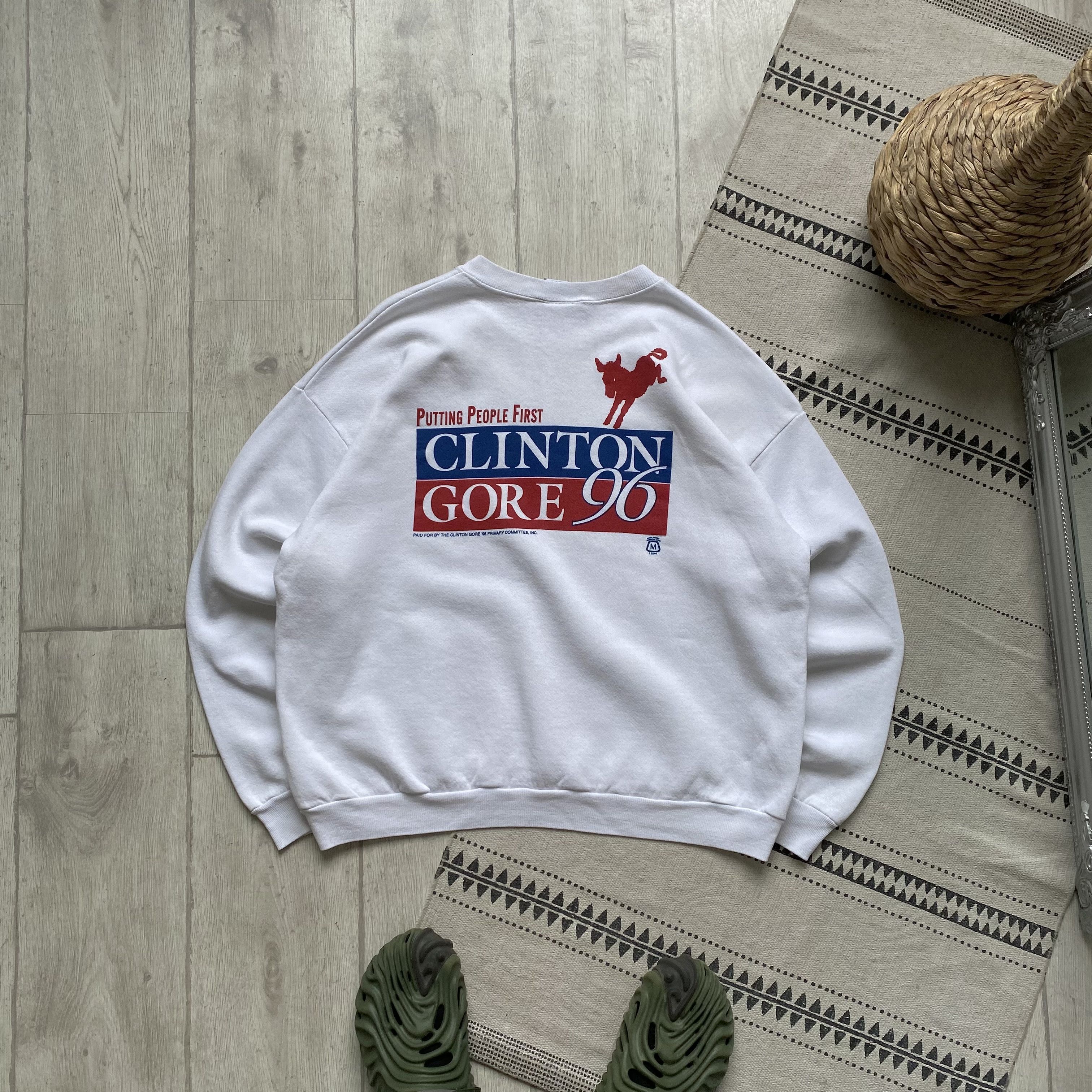 Lee 🗽Vintage 96 Lee Clinton Gore Boxy Sweatshirt USA President Size US M / EU 48-50 / 2 - 8 Thumbnail