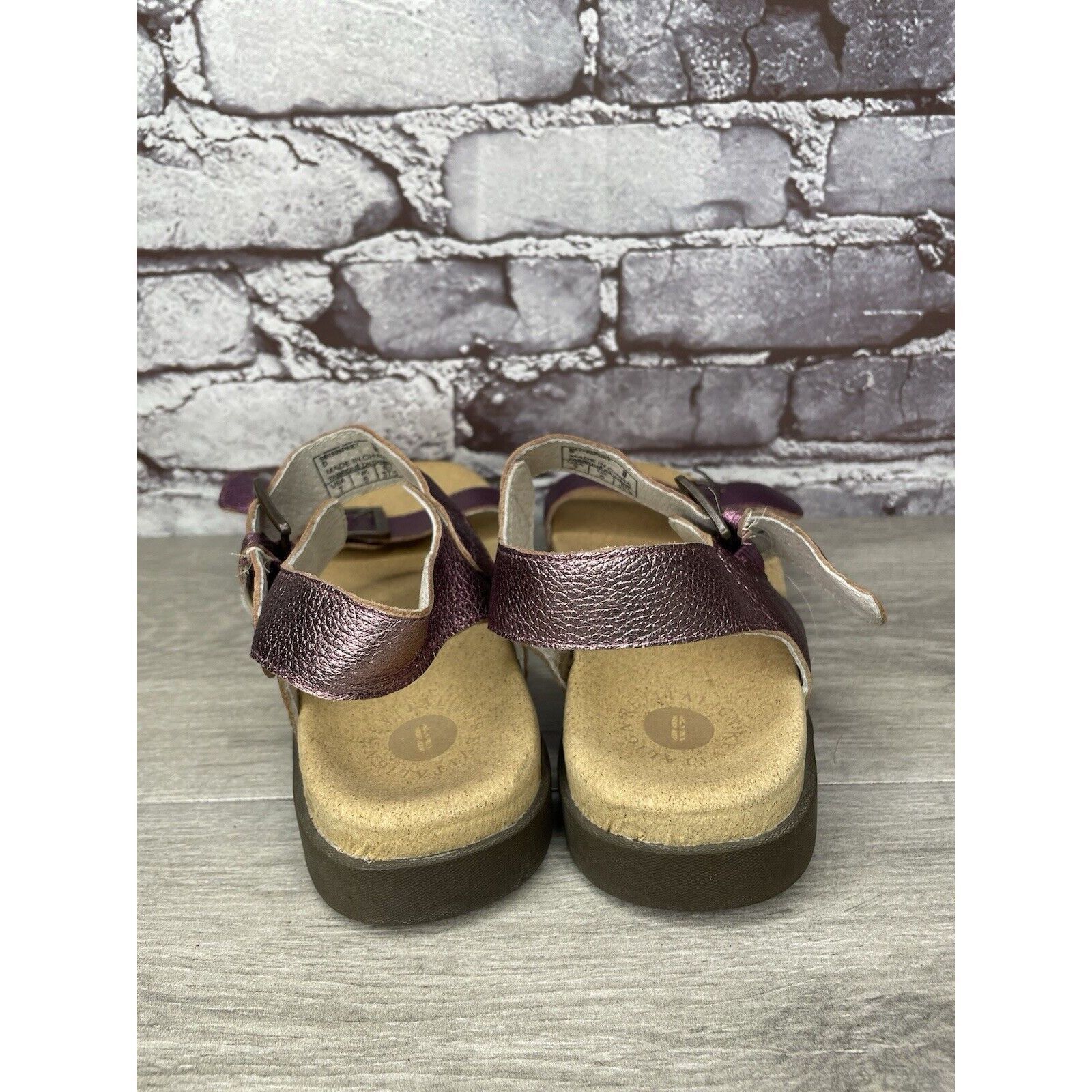 Other Revitalign Metallic Purple Adjustable Buckle Slip On Sandal Size US 7 / IT 37 - 4 Thumbnail