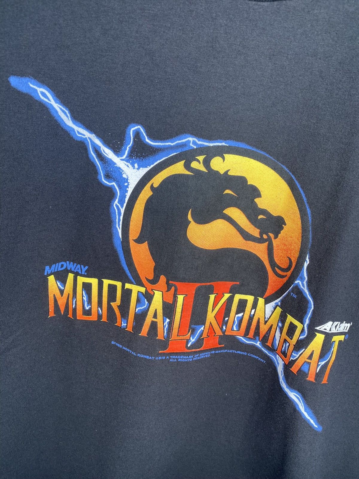 Vintage RARE Vintage 1993 Mortal Kombat 2 Video Game Shirt Size US XL / EU 56 / 4 - 2 Thumbnail