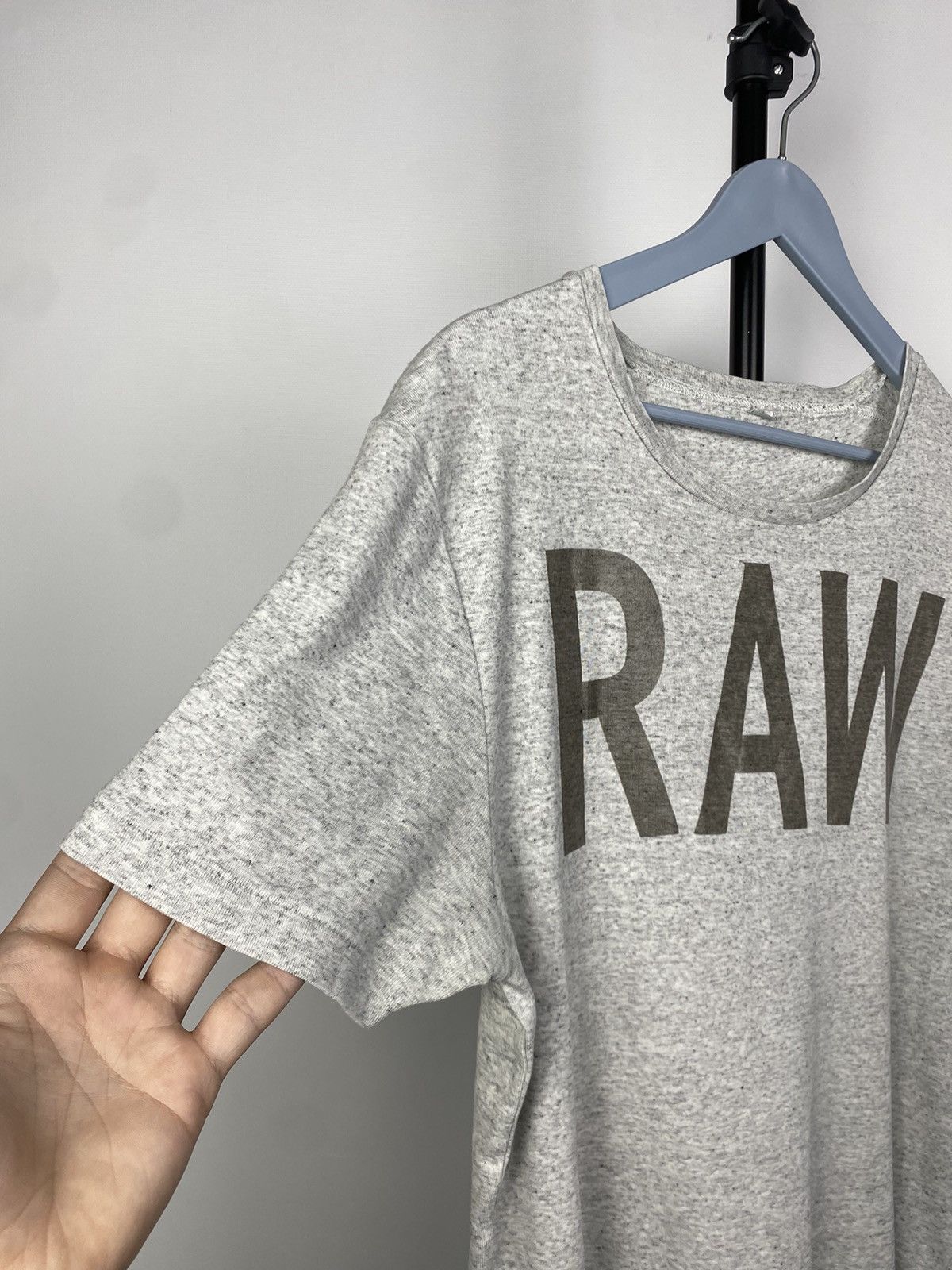 G-Star G Star Raw T-Shirt White Big Central Logo Size L Size US L / EU 52-54 / 3 - 3 Thumbnail