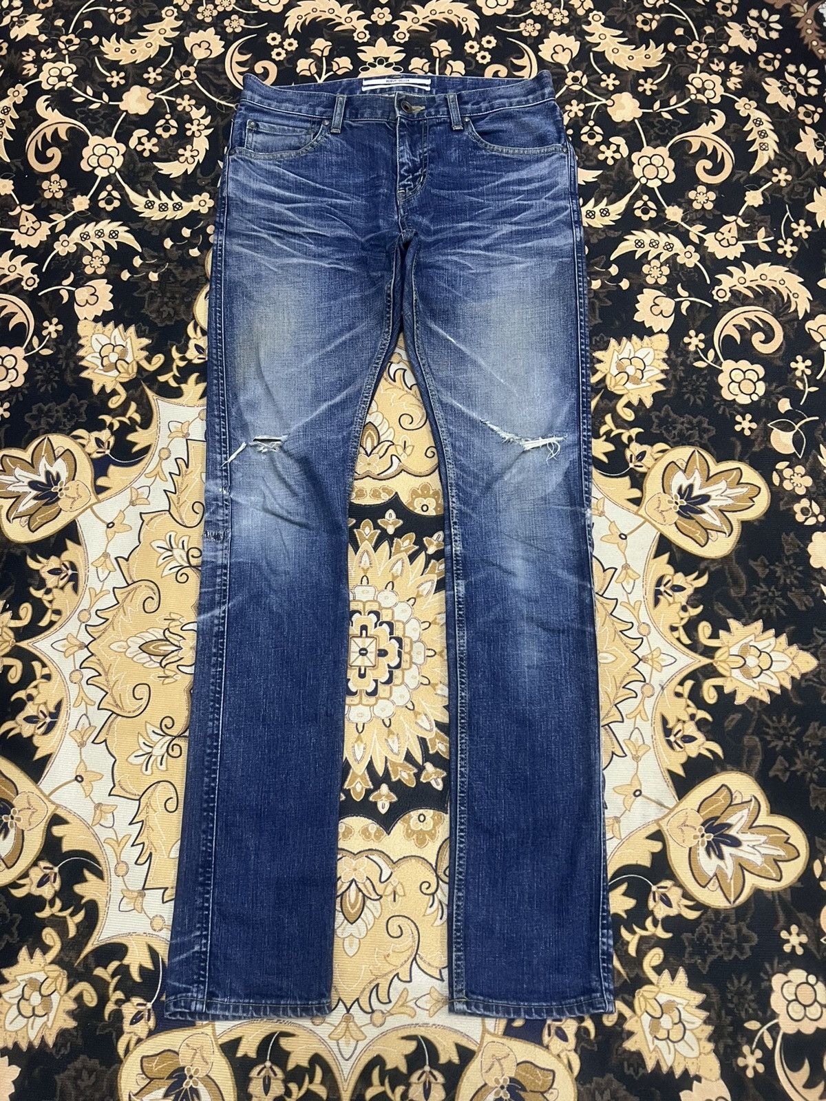 Japanese Brand × Robert Geller THRASHED🔥ROBERT GALLER RIPPED DENIM PANT Size US 30 / EU 46 - 1 Thumbnail
