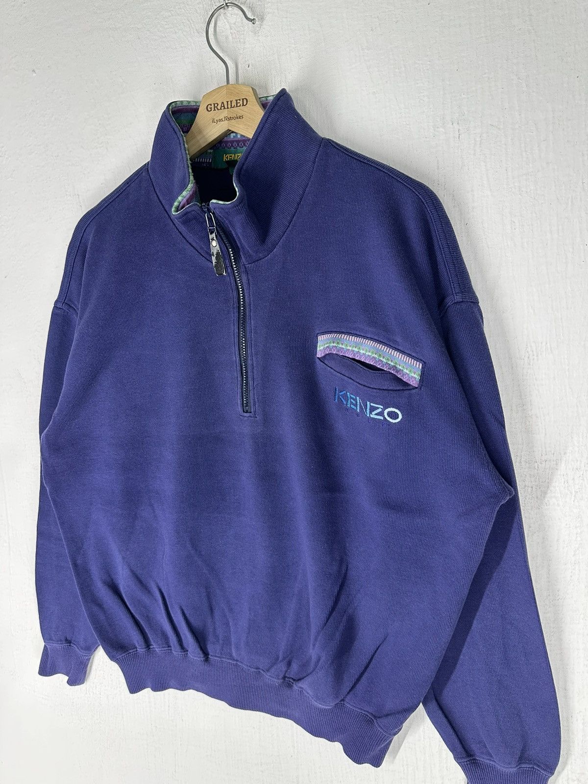 Kenzo Kenzo Golf Half Zipper Sweatshirt Size US L / EU 52-54 / 3 - 3 Thumbnail