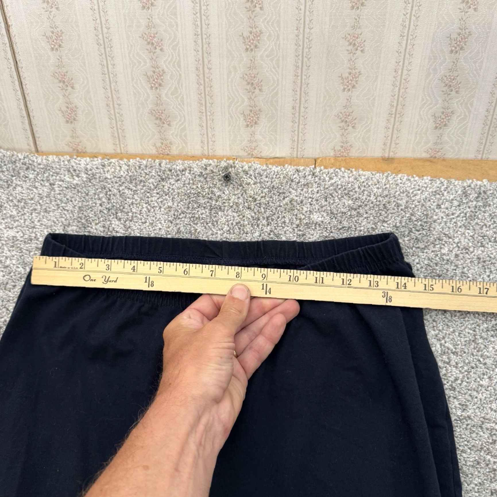 Vintage Women with Control Pants 1XT Plus Tall Minimalist Blue Elastic Comfort Workwear Pants Size 40" / US 18 - 2 Thumbnail