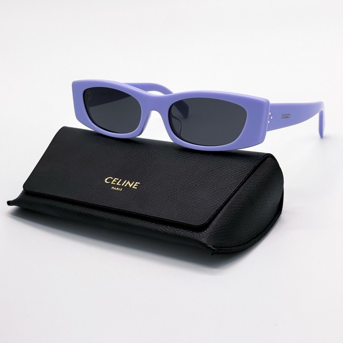 NEW!!! Celine CL40294I 78A Purple Rectangular Sunglasses Dark Lenses Authentic Sunglasses Celine Purple in Plastic - 65640025 main image 3