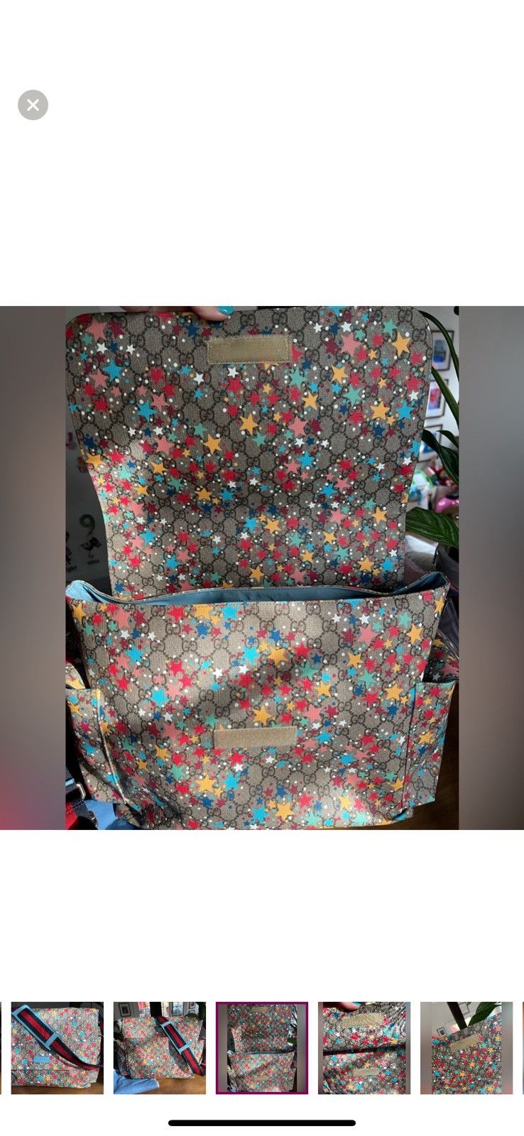 Gucci GUCCI GG Supreme Star Diaper Bag Size ONE SIZE - 4 Thumbnail