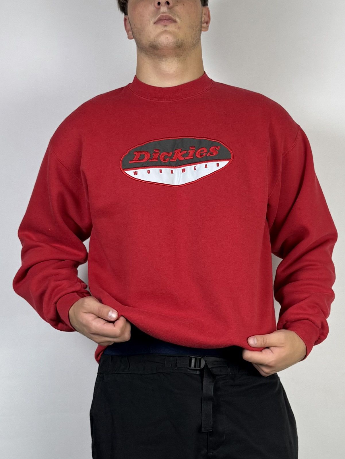 Dickies Dickies Work Wear VNTG Rare Big Logo Boxy Y2K Sweatshirt Size US XL / EU 56 / 4 - 2 Thumbnail