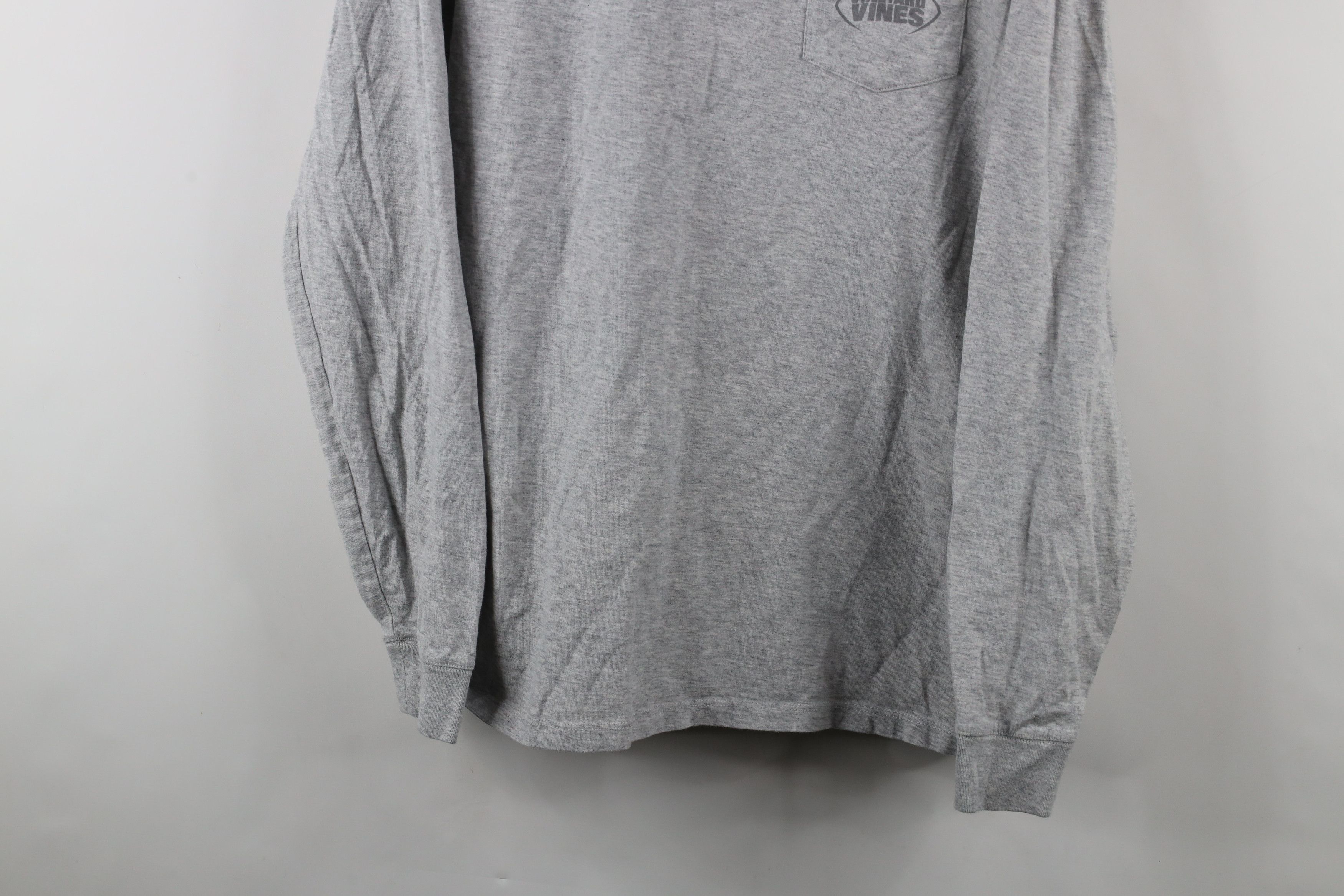 Vineyard Vines × Vintage Vineyard Vines Football Long Sleeve Hooded T-Shirt Gray Size US L / EU 52-54 / 3 - 3 Thumbnail