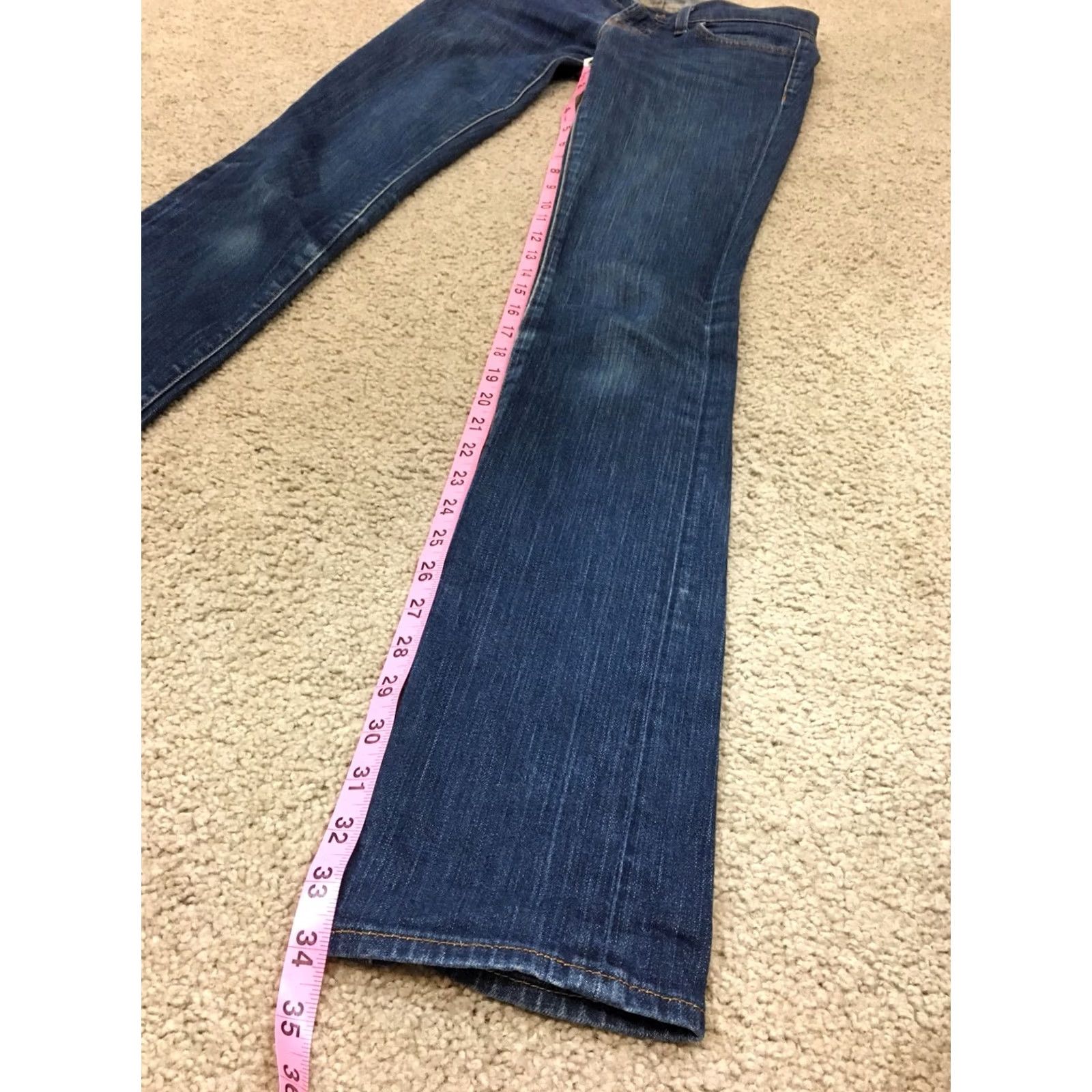 J Brand J Brand Skinny Jeans Blue Mid Rise Size 24 Women's Denim Cotton Blend 34 Inseam Slim Wash Medium Size 42" / US 20 - 6 Thumbnail